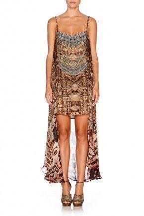 Camilla Dress - Flared mini with a sheer overlay Size 8 - Image 1