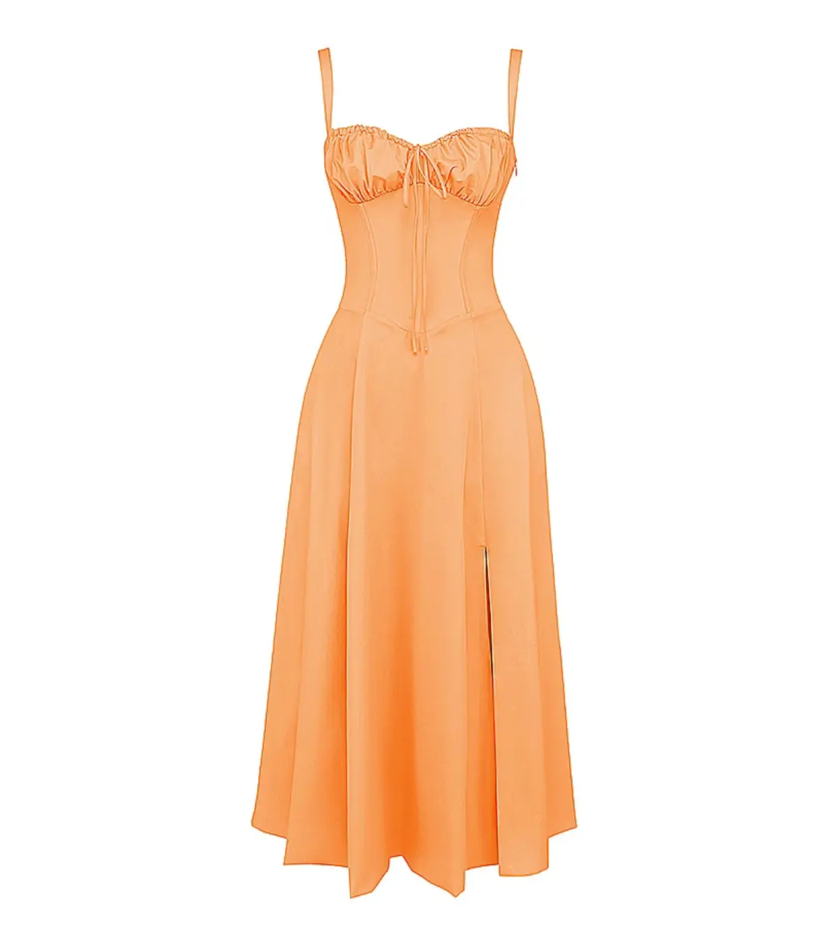 HOUSE OF CB Carmen Tangerine Bustier Sundress Size L+/ AU 14 - Image 2