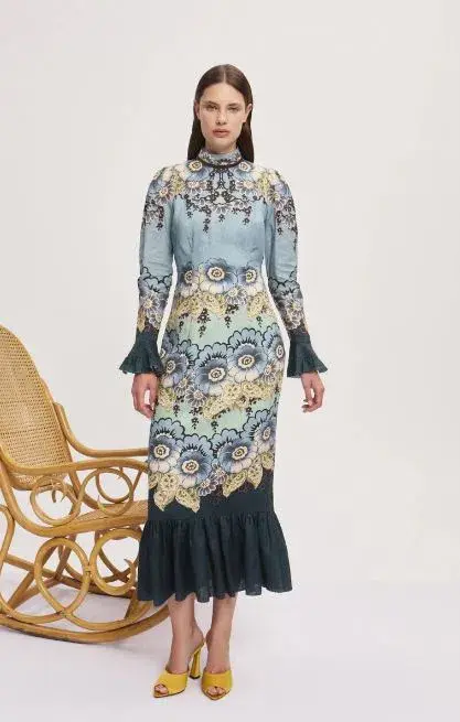 Alemais Madalena Midi Dress Size AU 12 - Image 2
