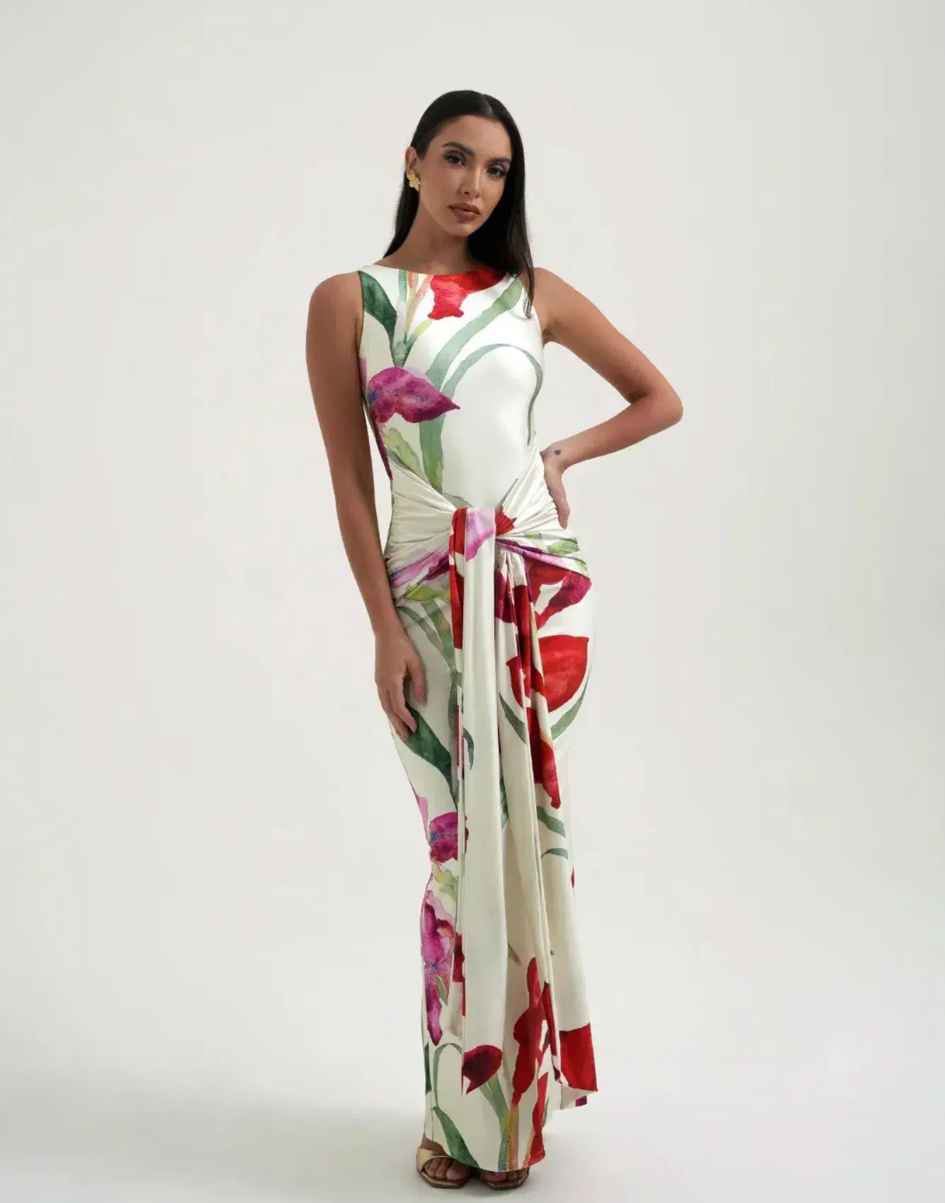 Sydney Lane Skye Wrap Maxi Dress Print Size S / AU 8 - Image 1
