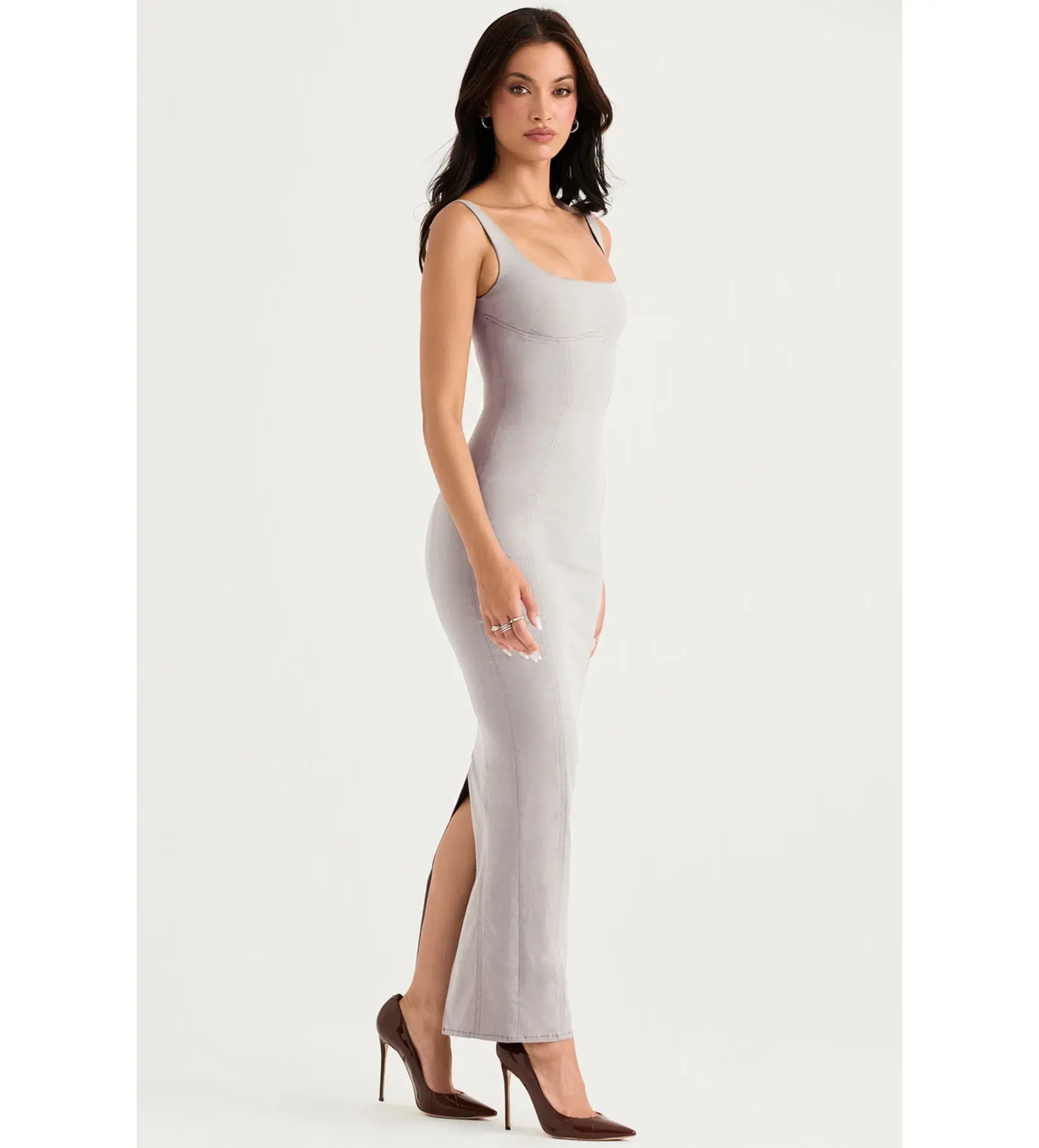 House of CB Rea Body Con Dress in Smoke Size 10 - Image 2