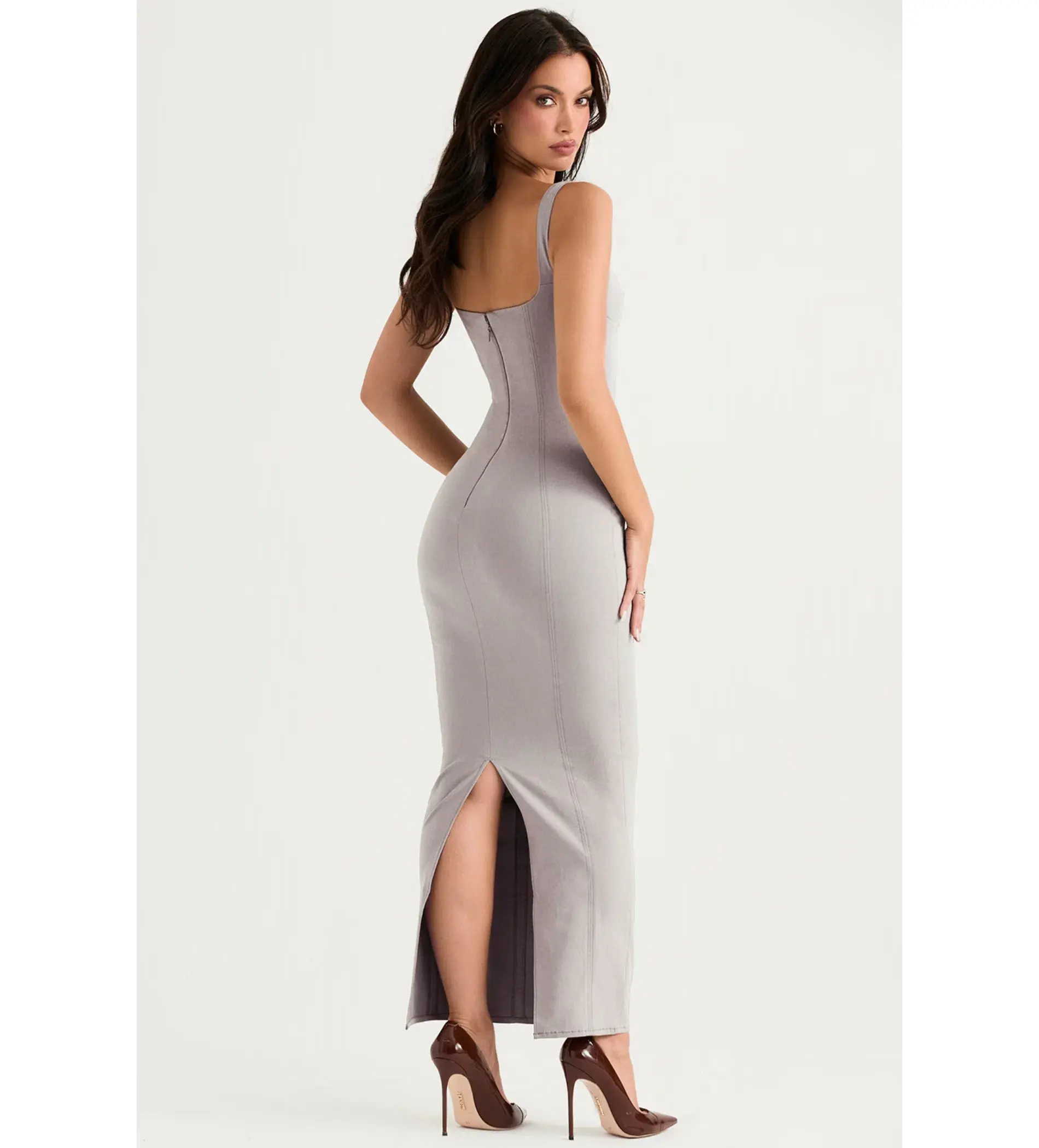 House of CB Rea Body Con Dress in Smoke Size 10 - Image 3