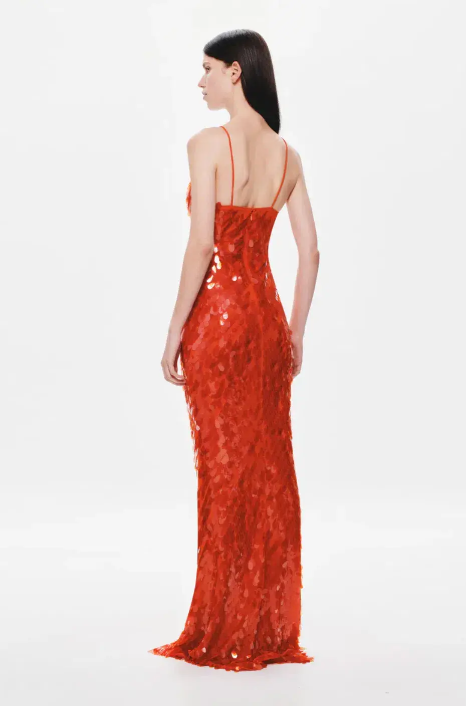 Misha Sapphire Sequin Maxi Dress Red Size AU 6 - Image 4
