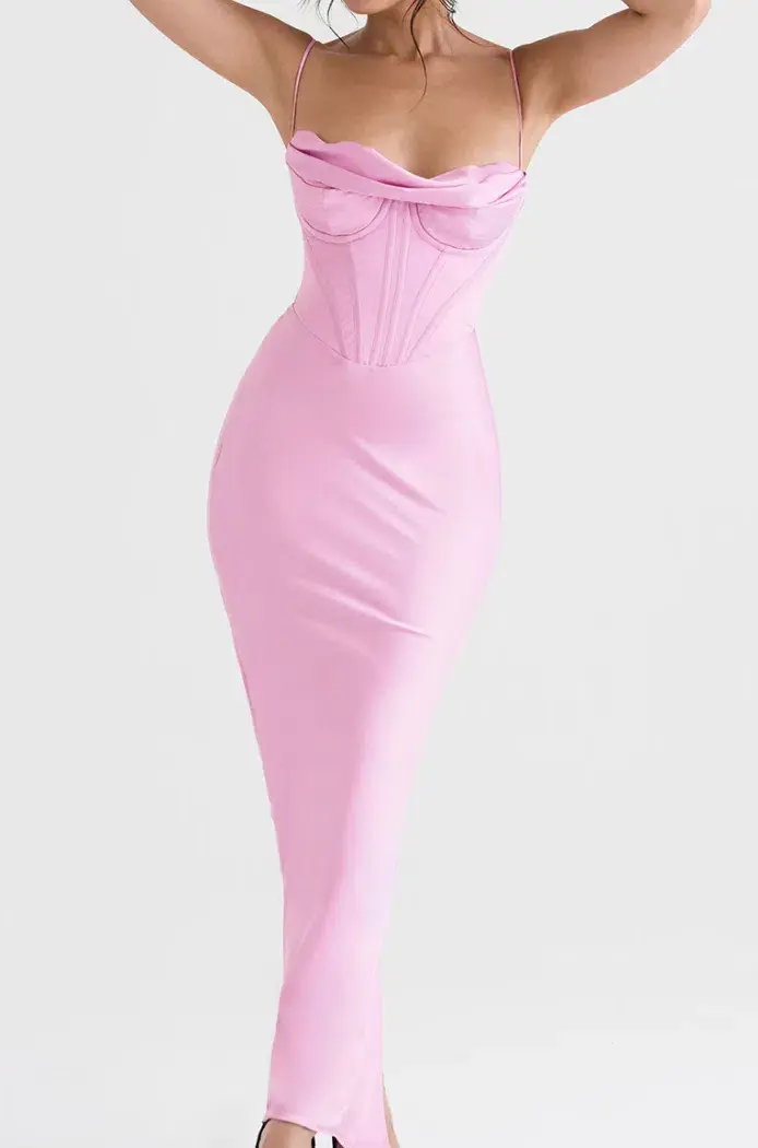  House of CB Charmaine Maxi Dress Pink Size 6 - Image 2