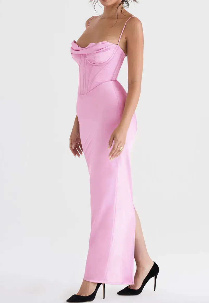  House of CB Charmaine Maxi Dress Pink Size 6 for rent on The Volte - main image
