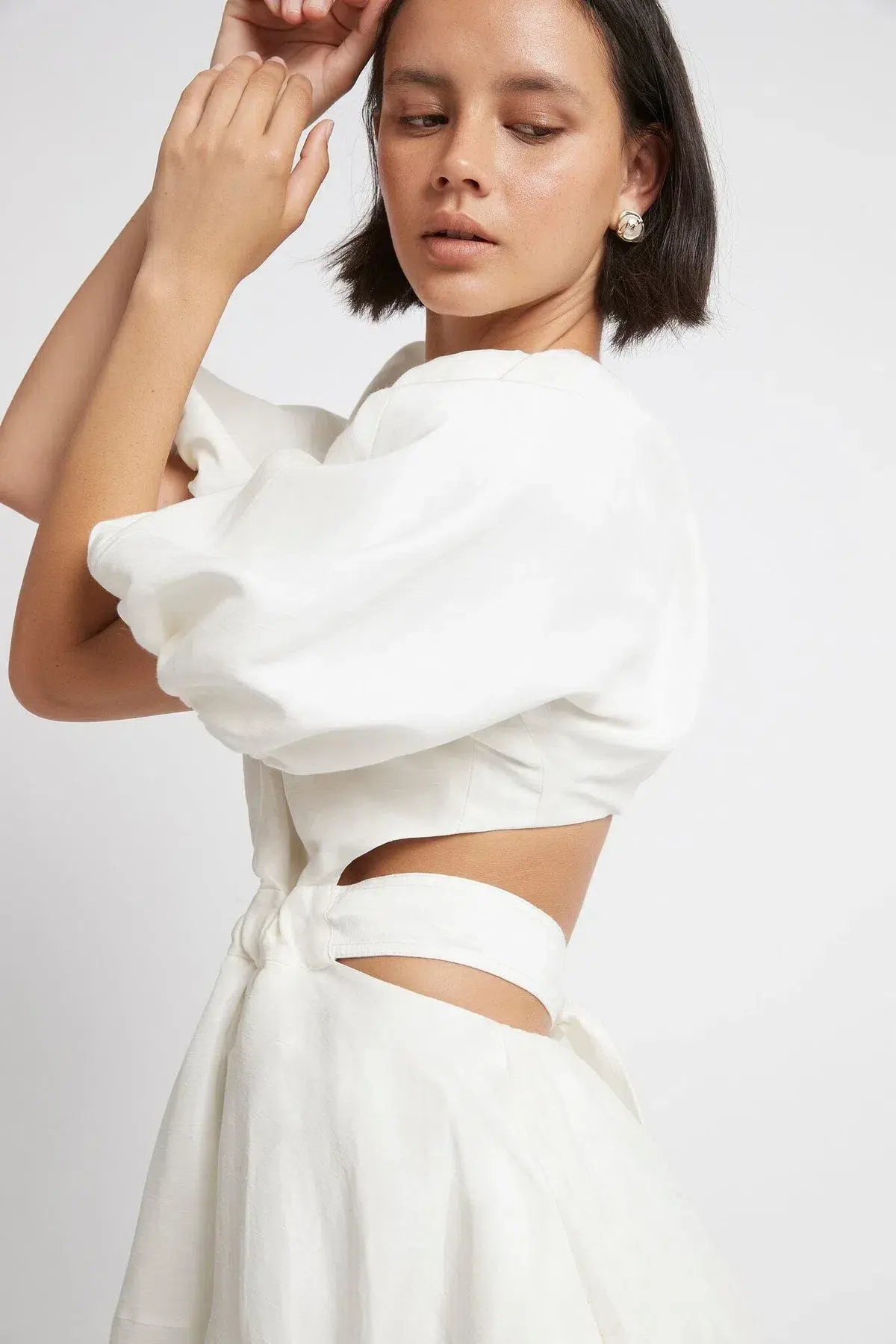 Aje Mimosa Cut Out Midi Dress White Size 14 - Image 2