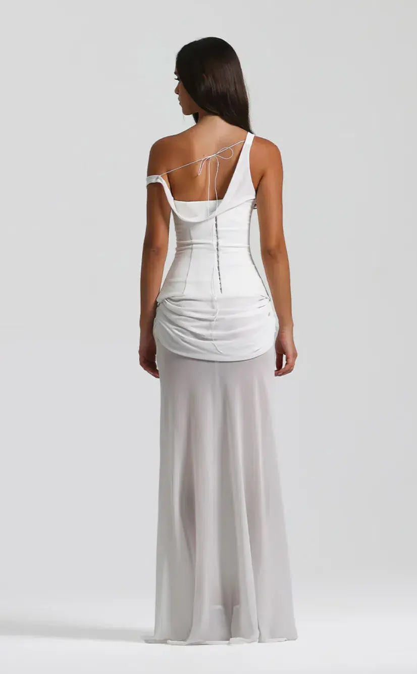 Natalie Rolt Cadence Gown Maxi With Corset White Size 8 - Image 3