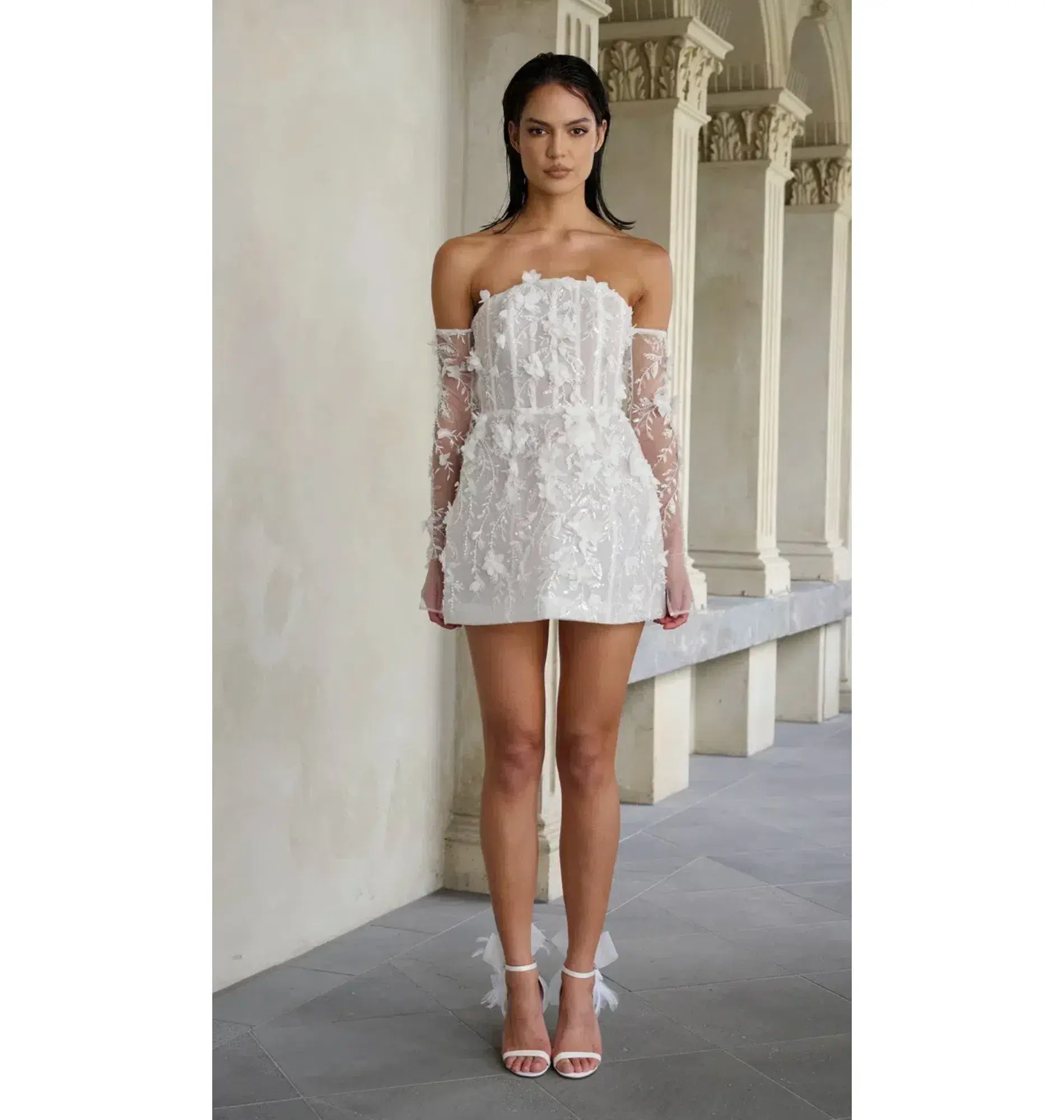 Eliya The Label Blanca Mini Dress White Size AU 12 - Image 1