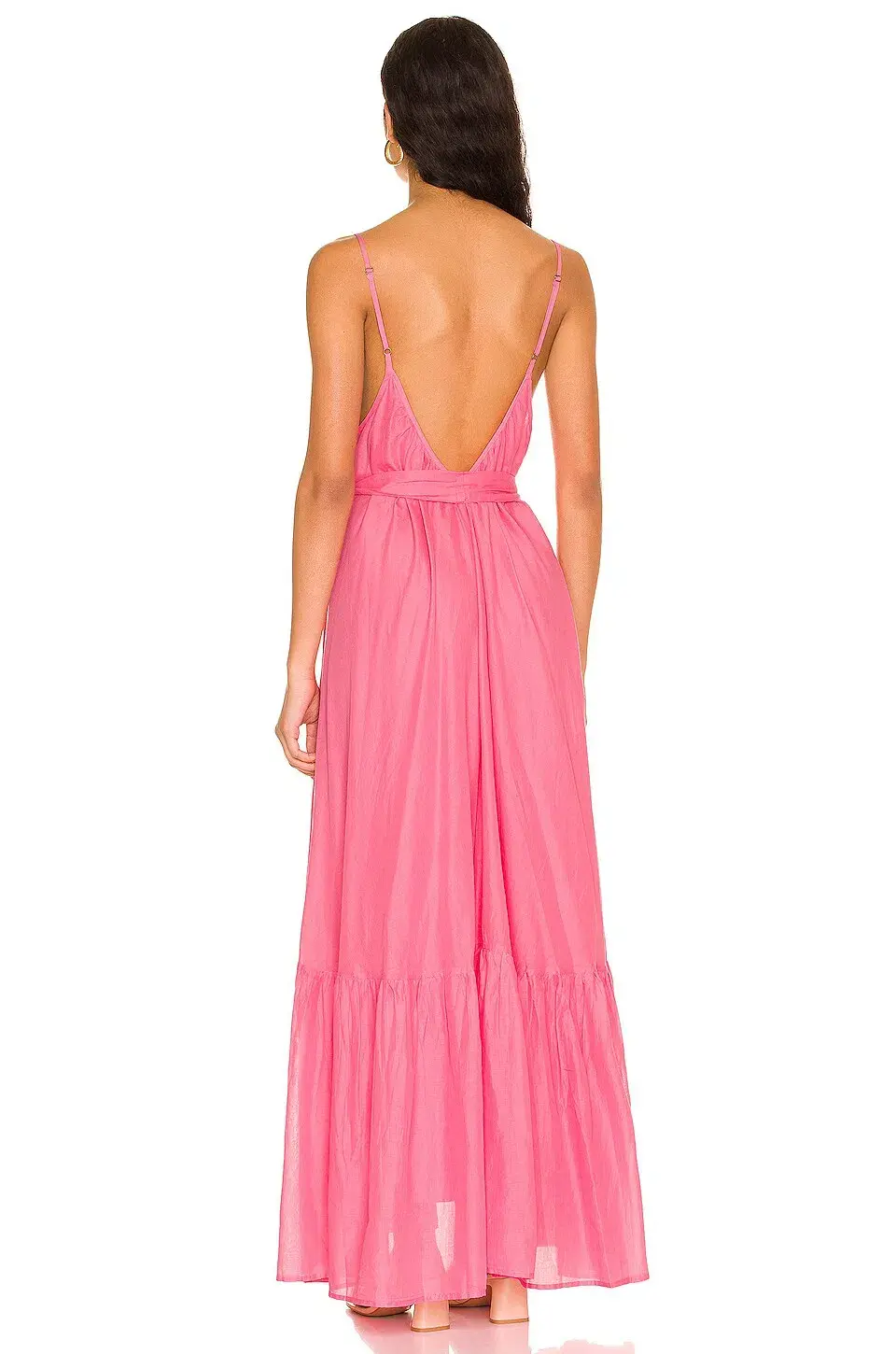 Spell & The Gypsy Azalea Strappy Maxi Cotton Dress Pink Size M / AU 10 - Image 3