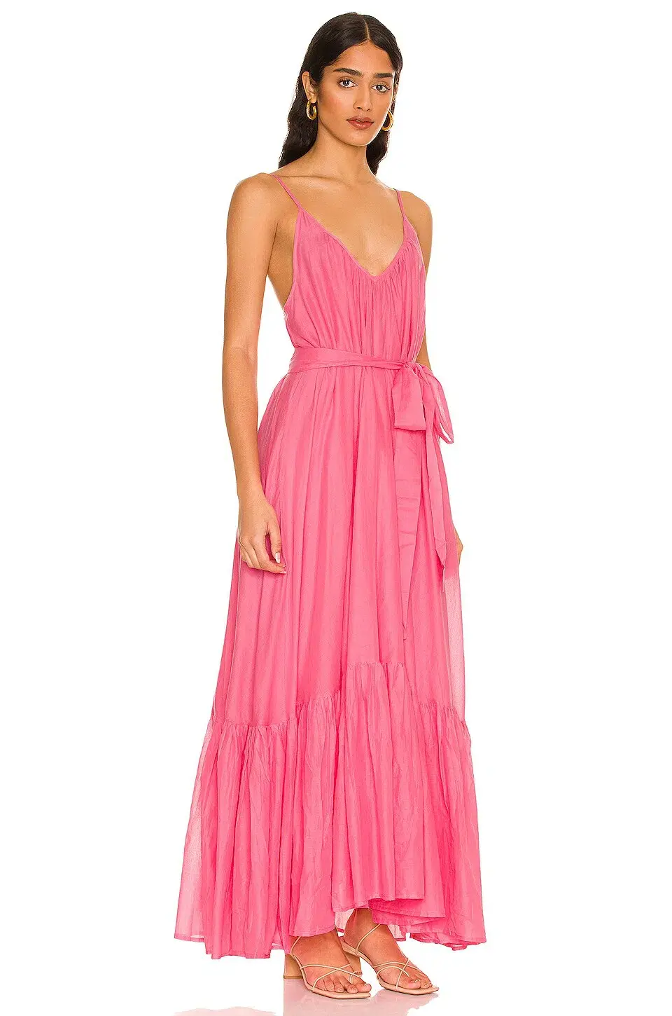 Spell & The Gypsy Azalea Strappy Maxi Cotton Dress Pink Size M / AU 10 - Image 2