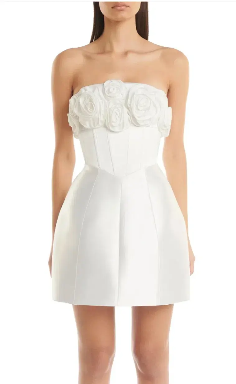 Eliya The Label Tehanni Mini Dress White Size 14 - Image 4