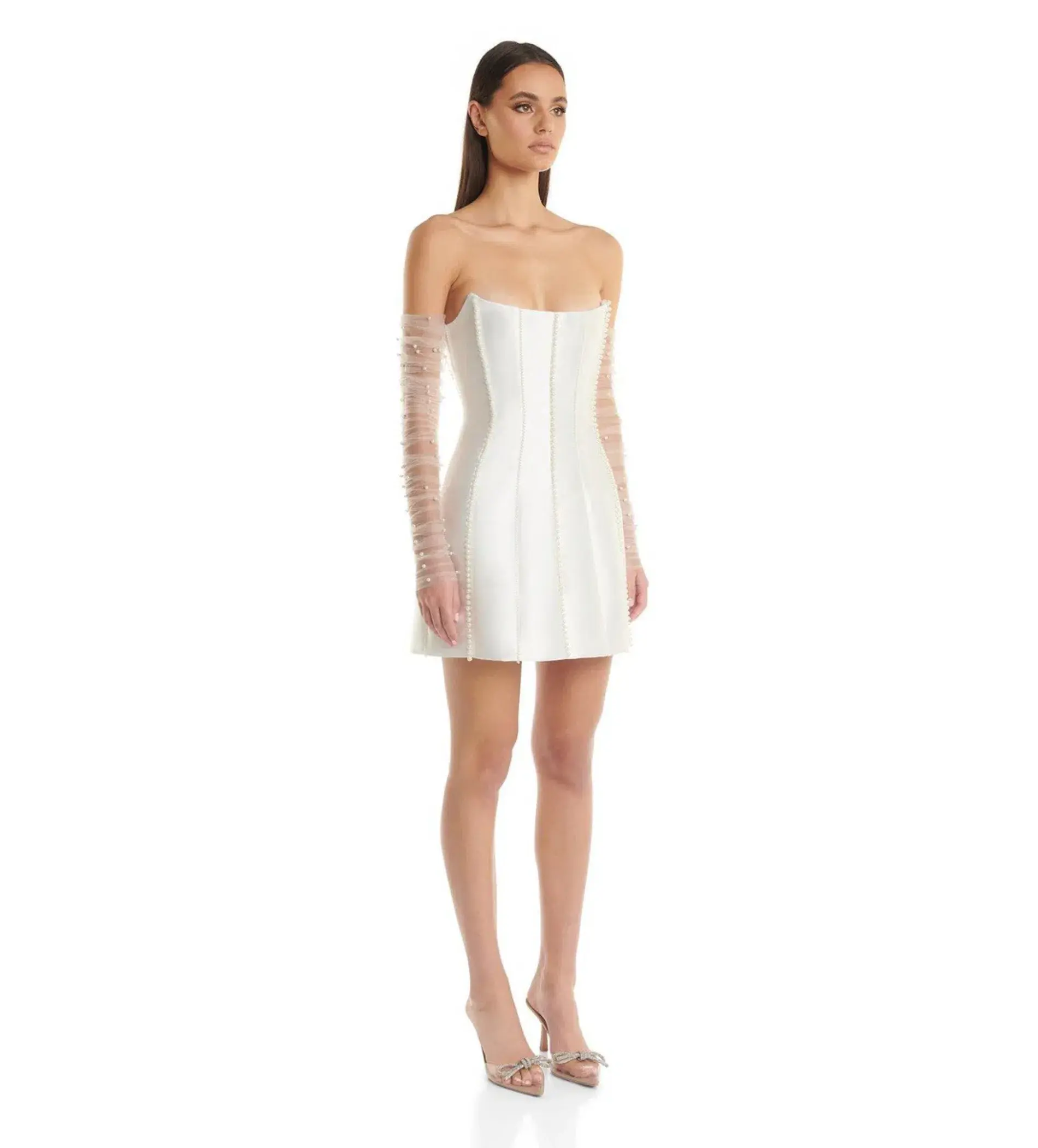 Eliya The Label Kayla Mini Dress White Size AU 10 - Image 2