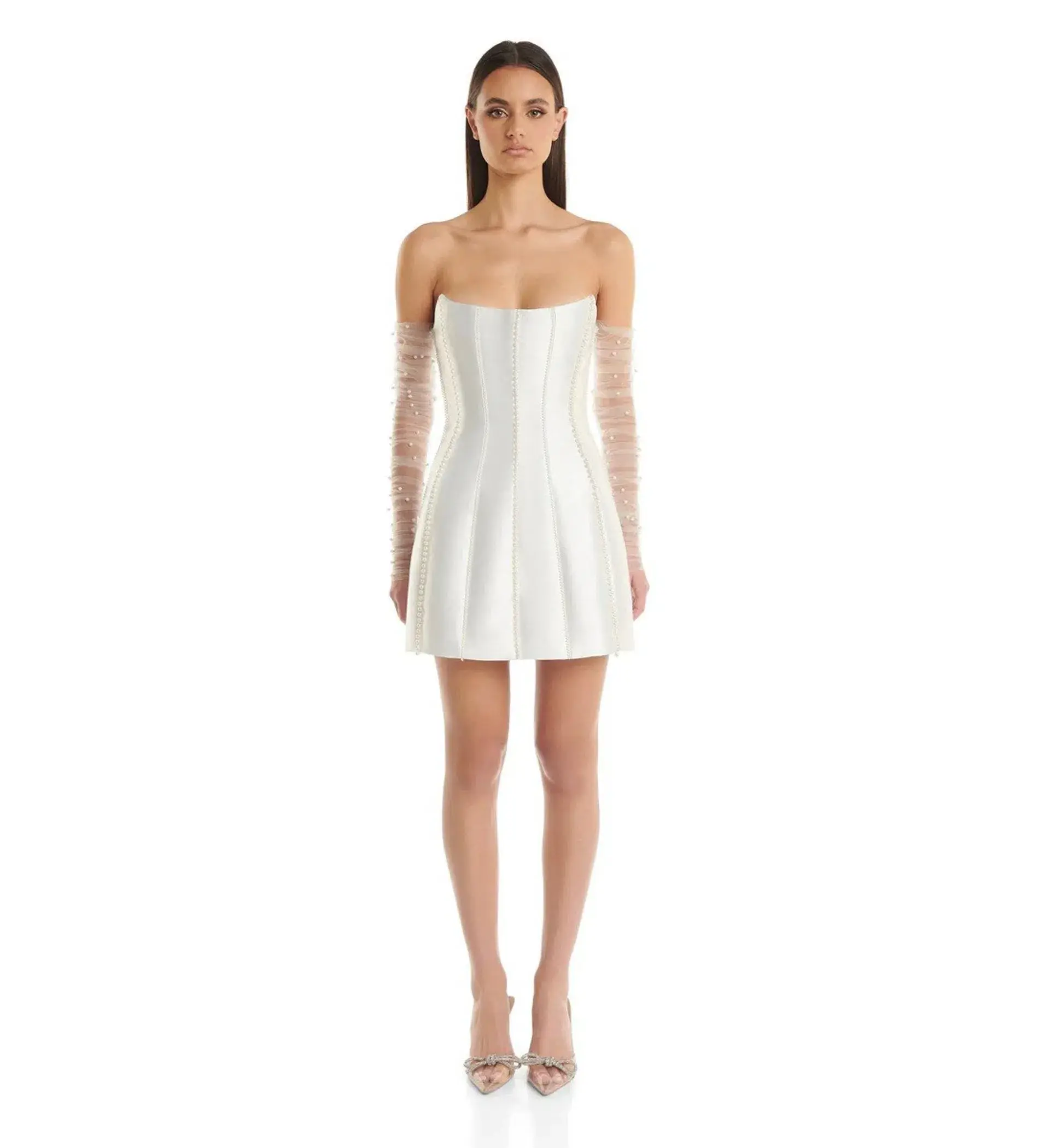 Eliya The Label Kayla Mini Dress White Size AU 10 - Image 1