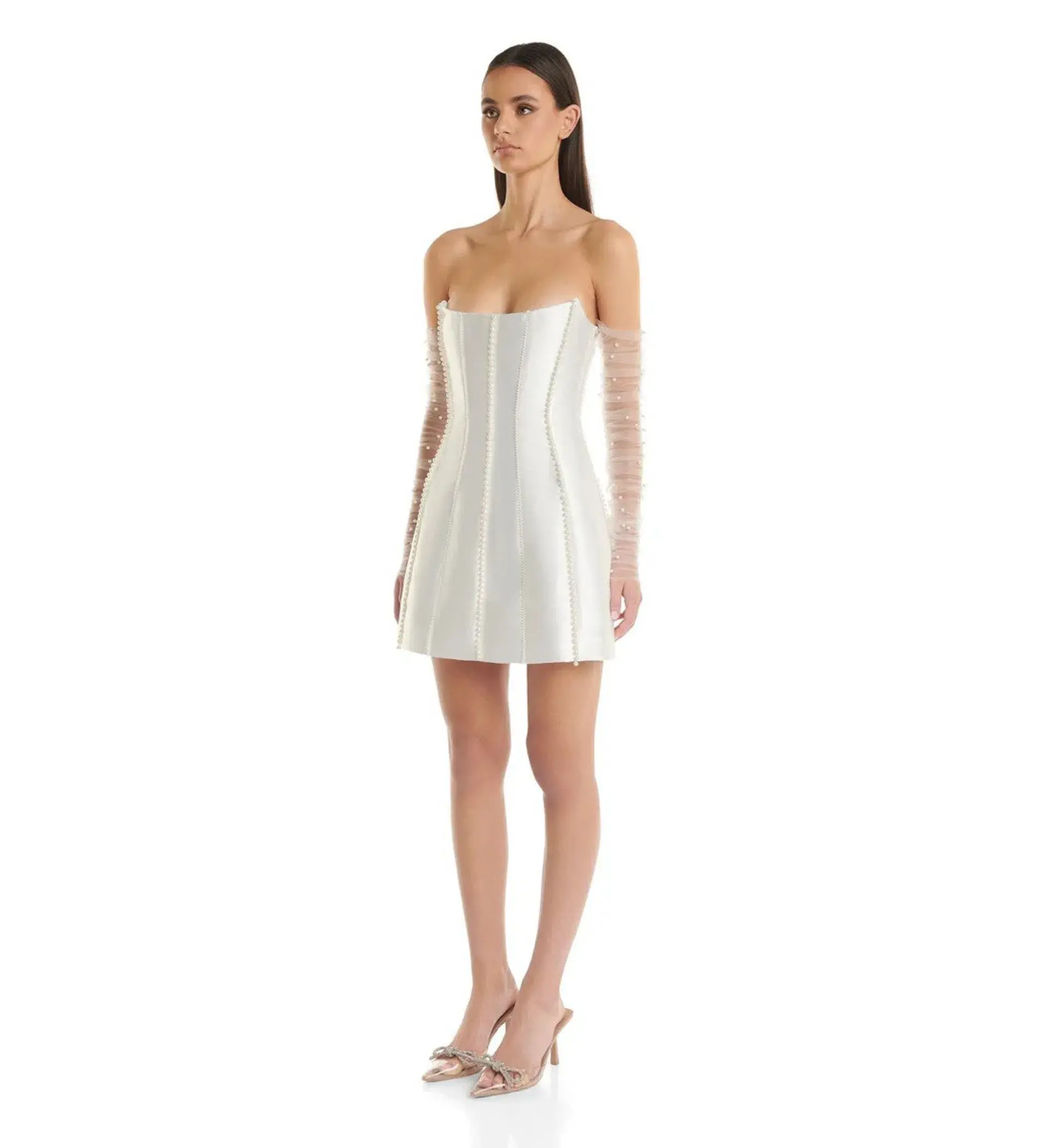 Eliya The Label Kayla Mini Dress White Size AU 10 - Image 3