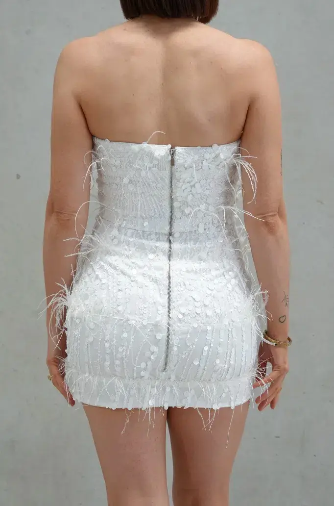 Eliya the Label Tiffany Mini Dress White Size 16 - Image 3