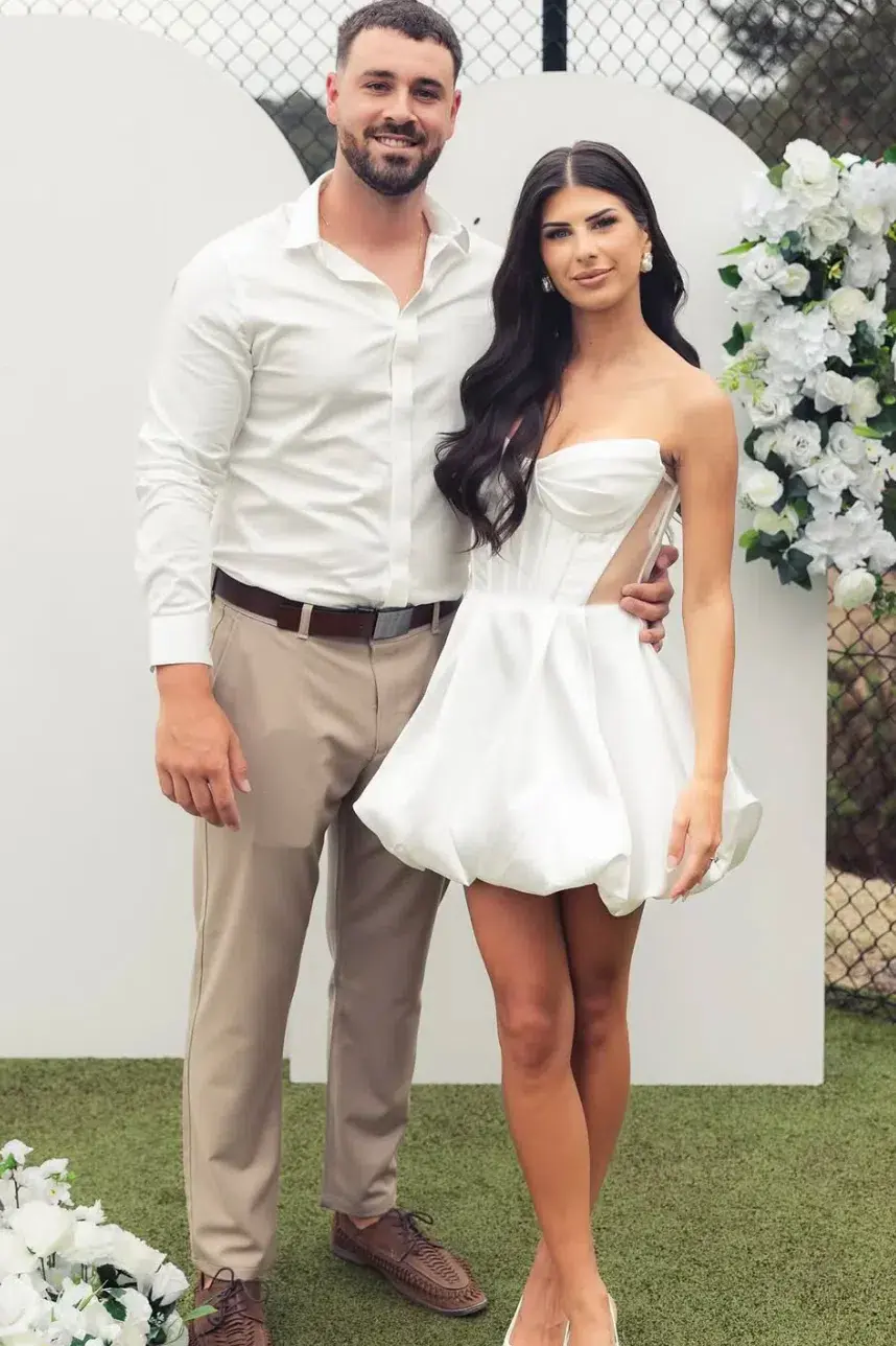 Studio Minc Lush Mini Dress White Size 6 for rent on The Volte - main image