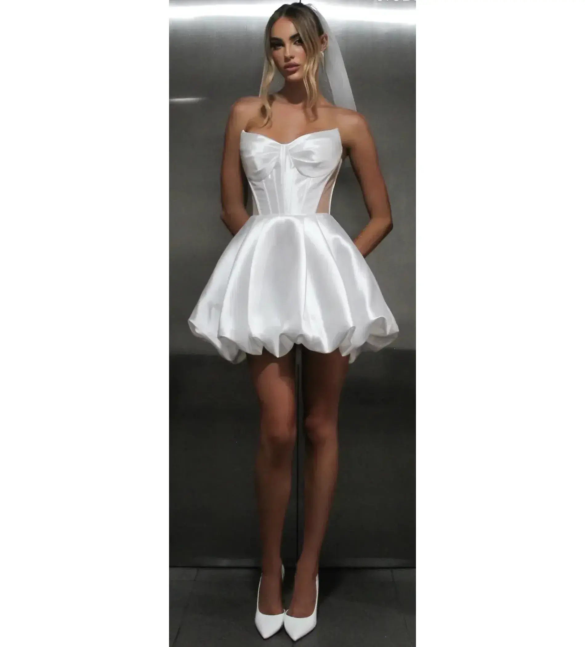 Studio Minc Lush Mini Dress White Size 6 - Image 2