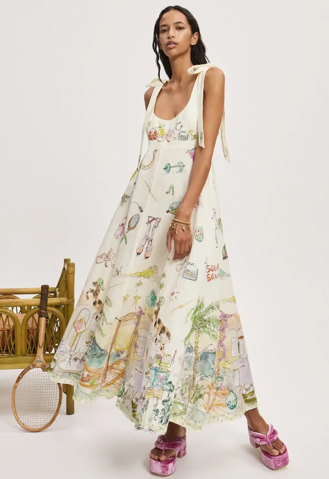 Alemais Anouk Ballet Sundress White Size AU 8 for rent on The Volte - main image