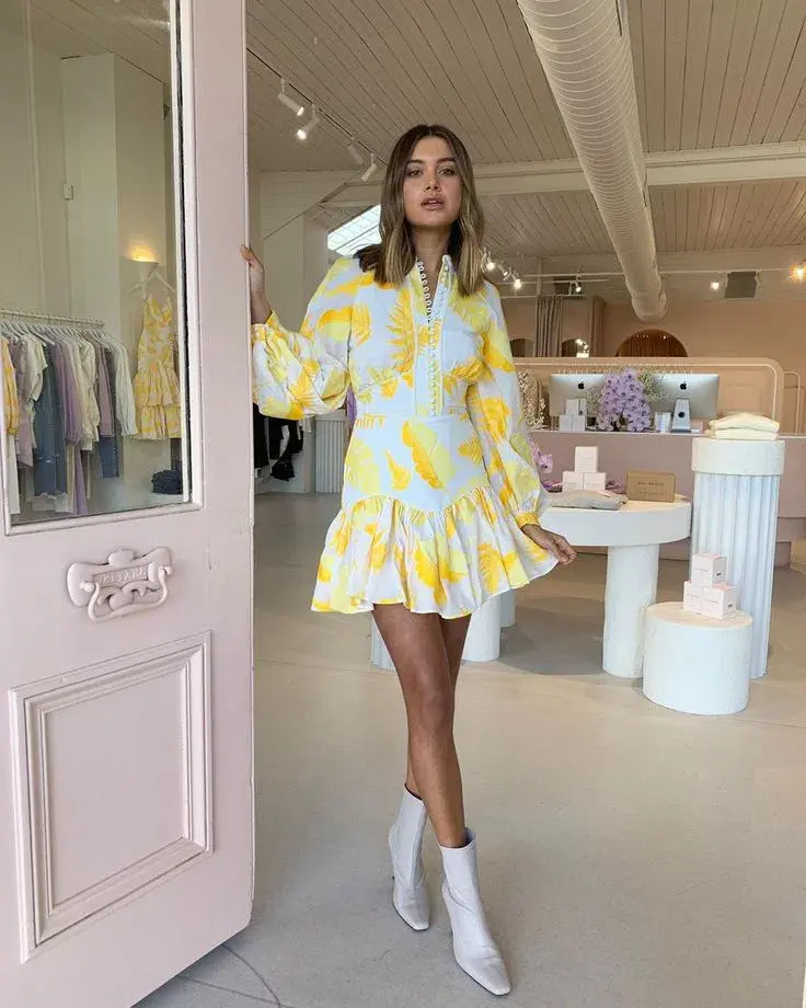 Acler Bastia Mini Yellow Floral Print 10 - Image 1