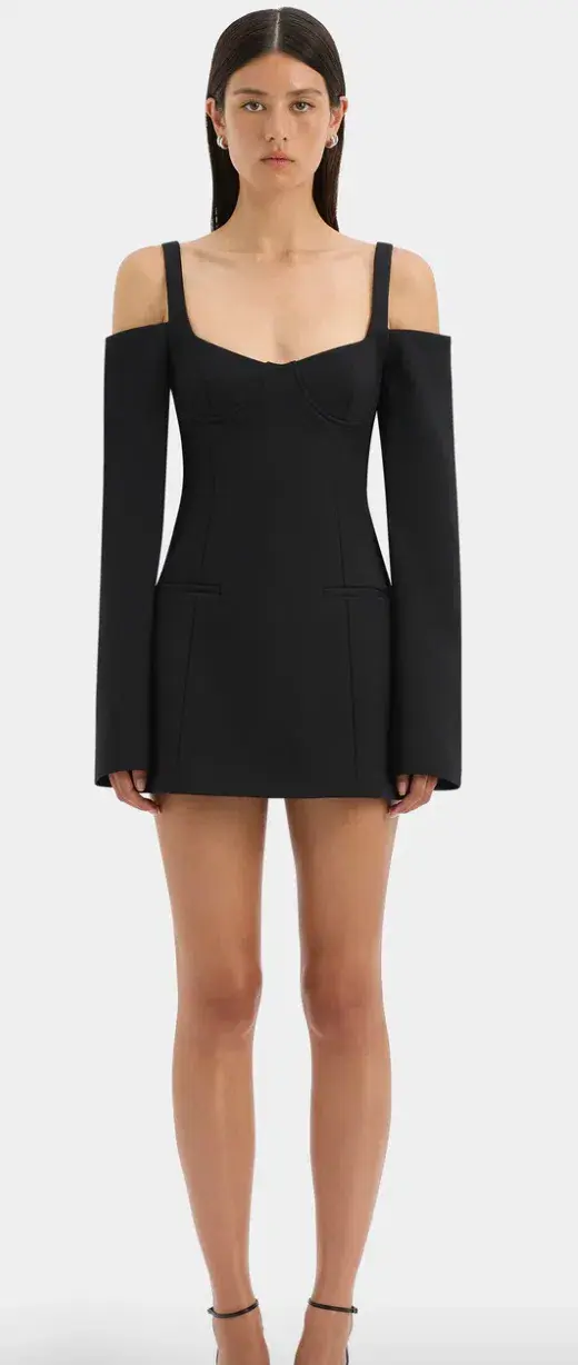 Sir the Label Sandrine Long Sleeve Mini Dress Black Size 8 - Image 1