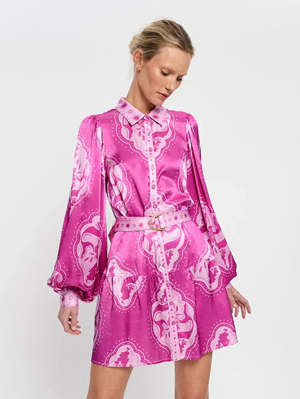 Kivari Isla Mini Dress Pink Printed Size 14 - Image 2