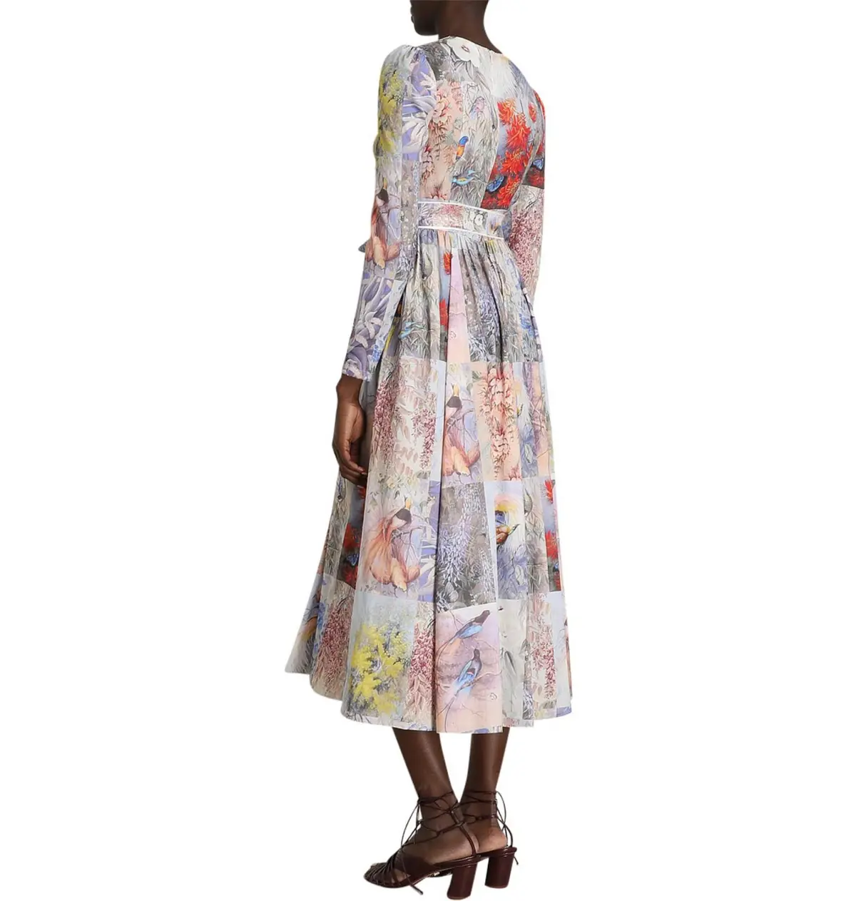 Zimmermann Botanica Belted Printed Silk-blend Satin-Twill Midi Dress - Image 3
