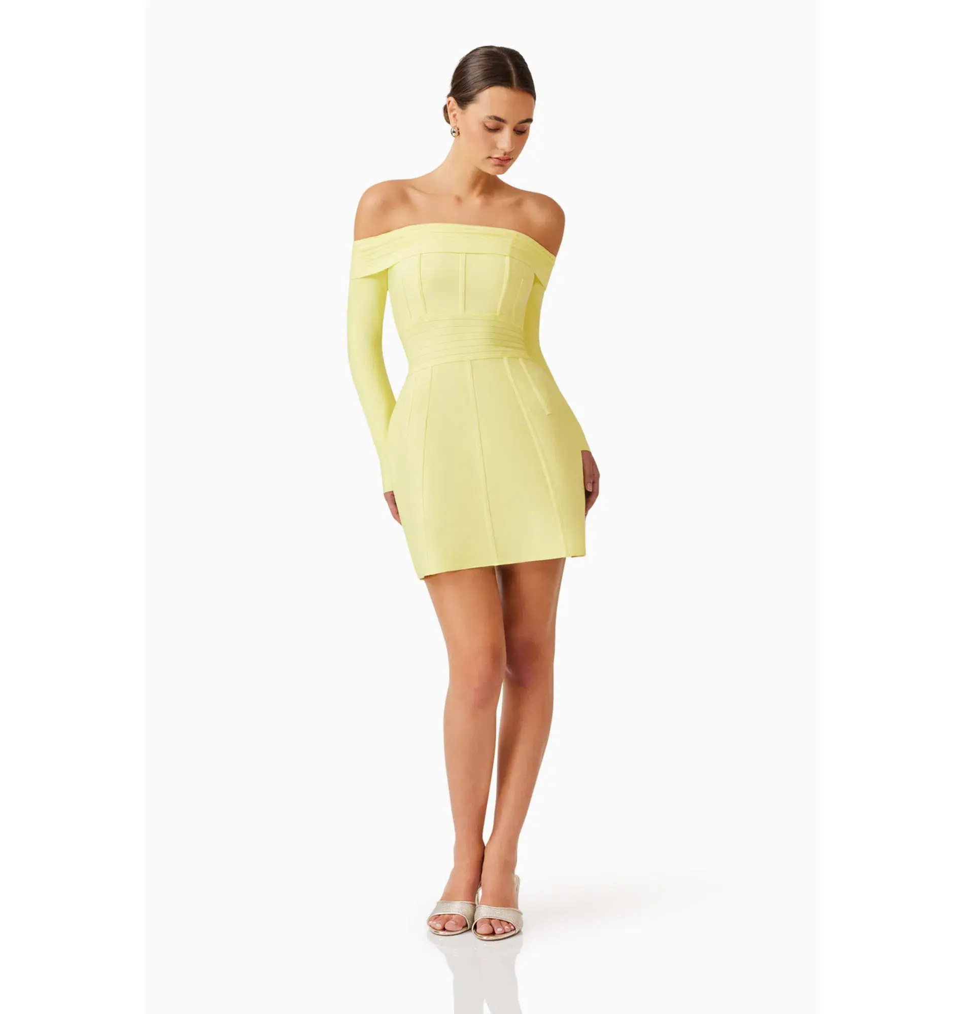 Elliatt Katlyn Mini Dress Yellow Size AU 10 - Image 2
