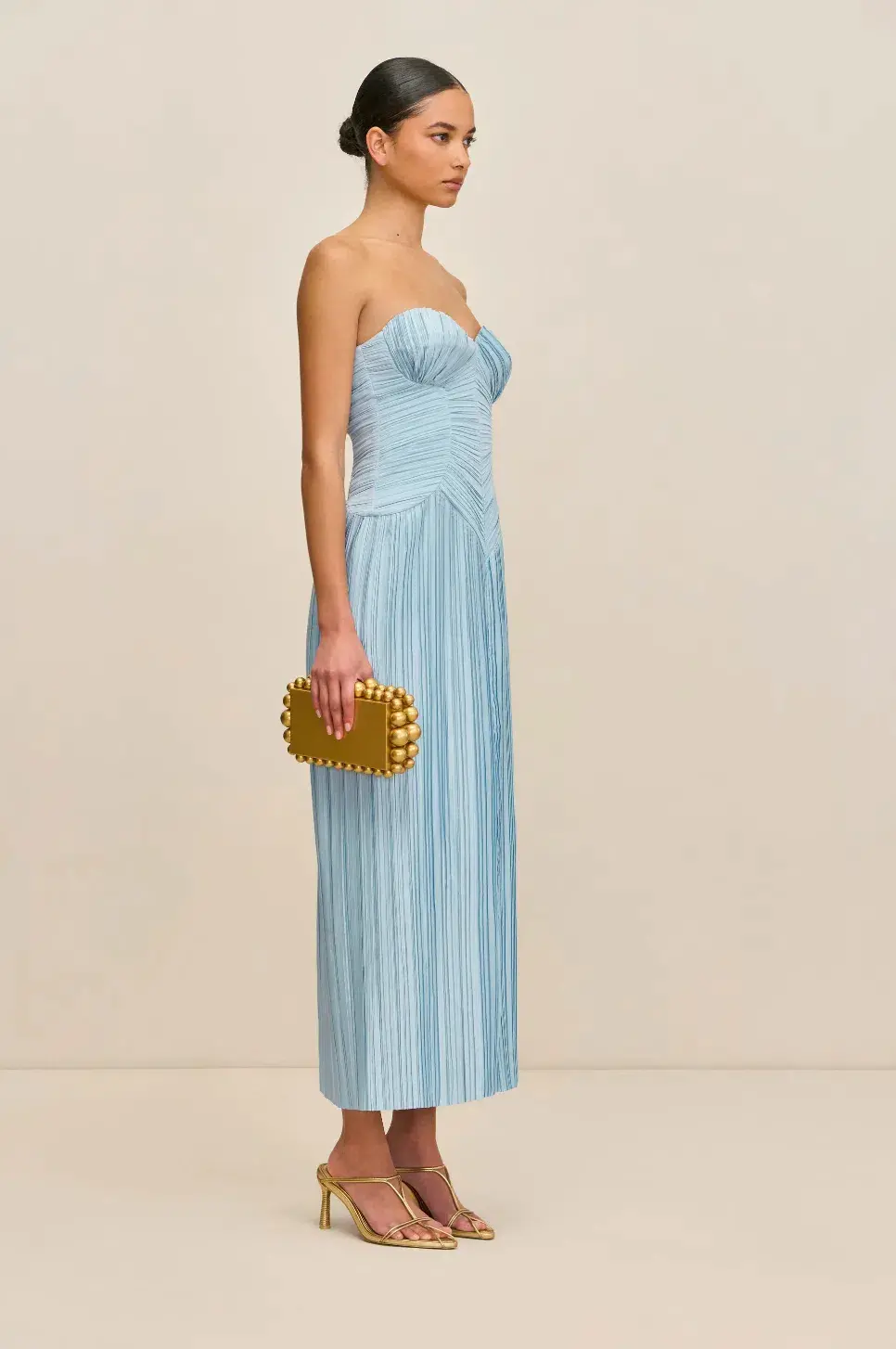 Cult Gaia Ashika Midi Gown Blue Size 6 - Image 3