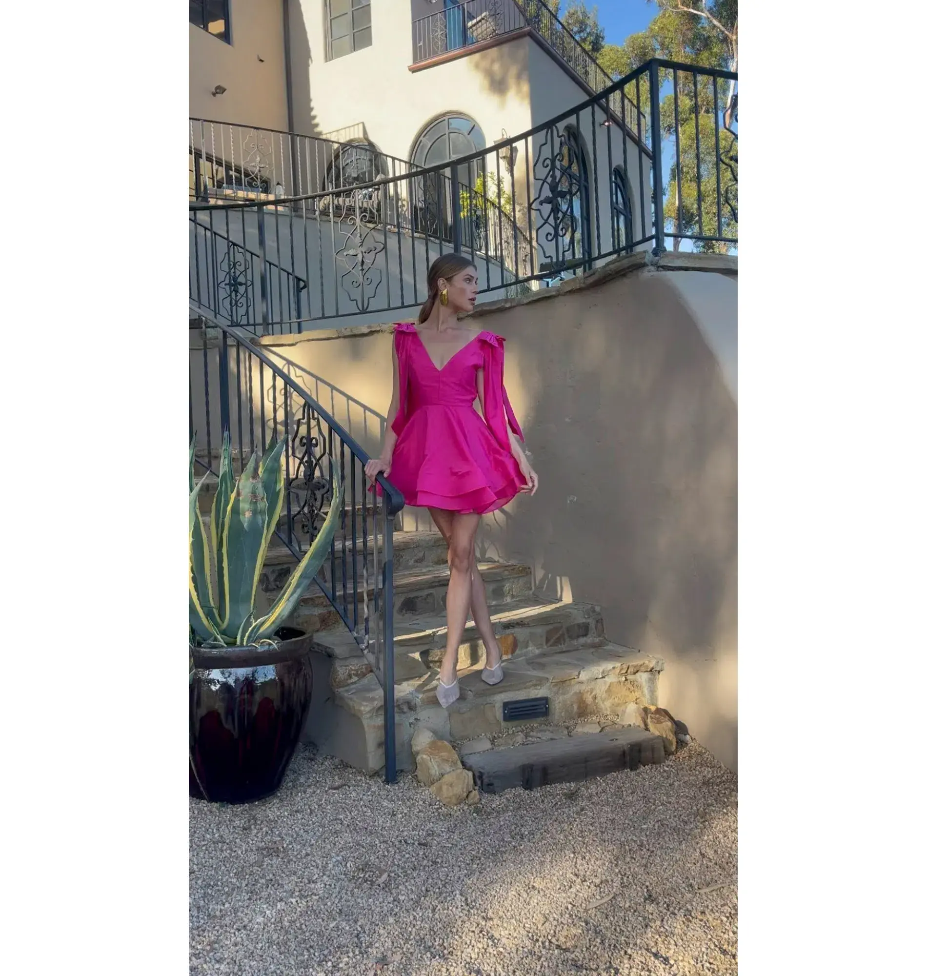Elliatt Kalani Mini Dress Hot Pink Size 12 - Image 3