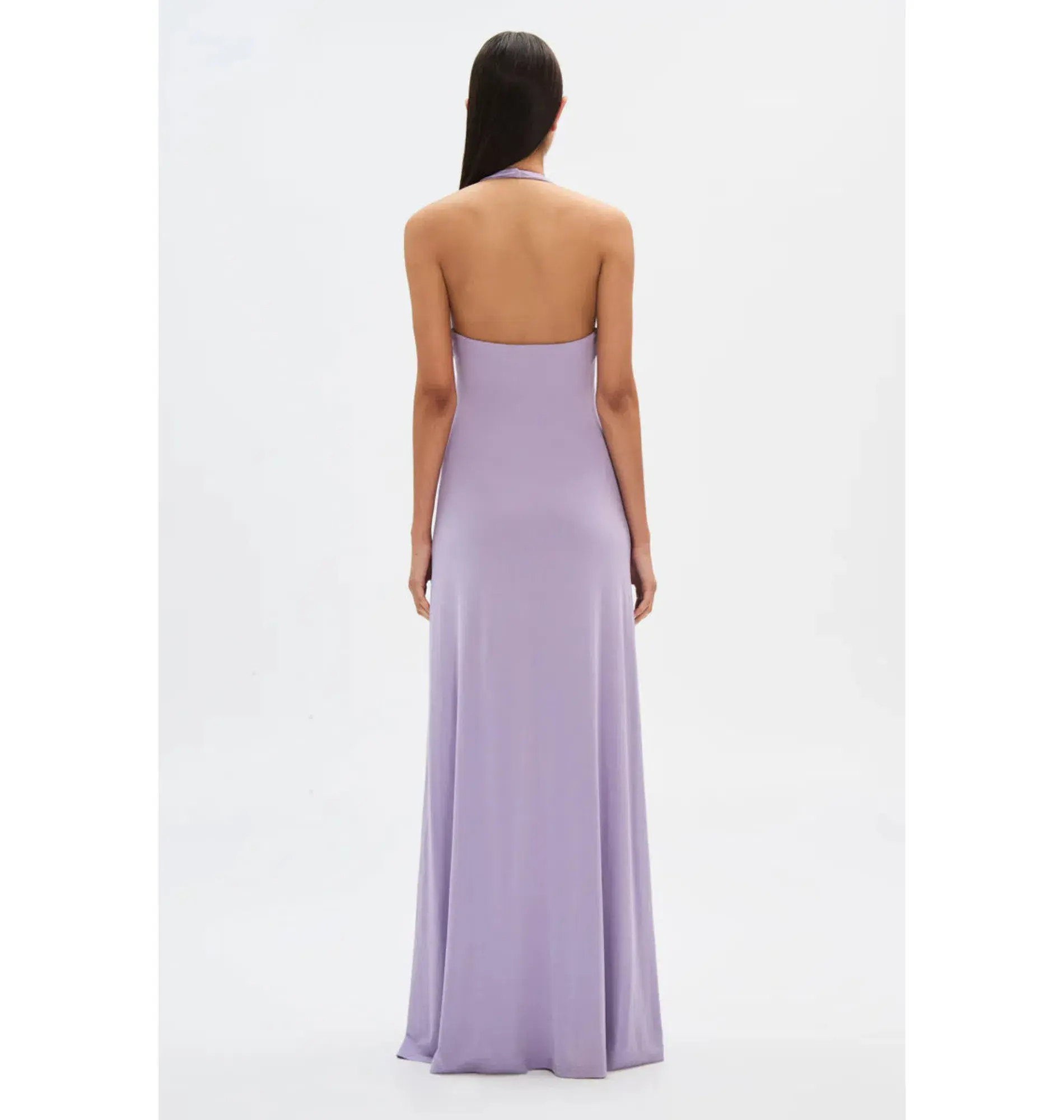 Misha Jennifer Cupro Maxi Dress Lilac Size 6/XS - Image 4