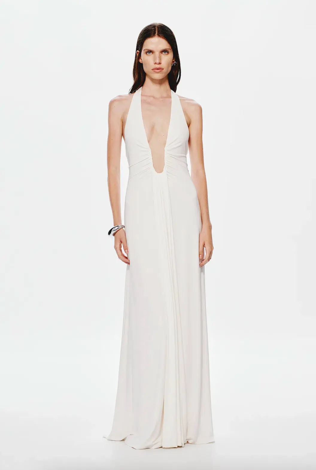 MISHA Jennifer Cupro Maxi White Size 4 for rent on The Volte - main image