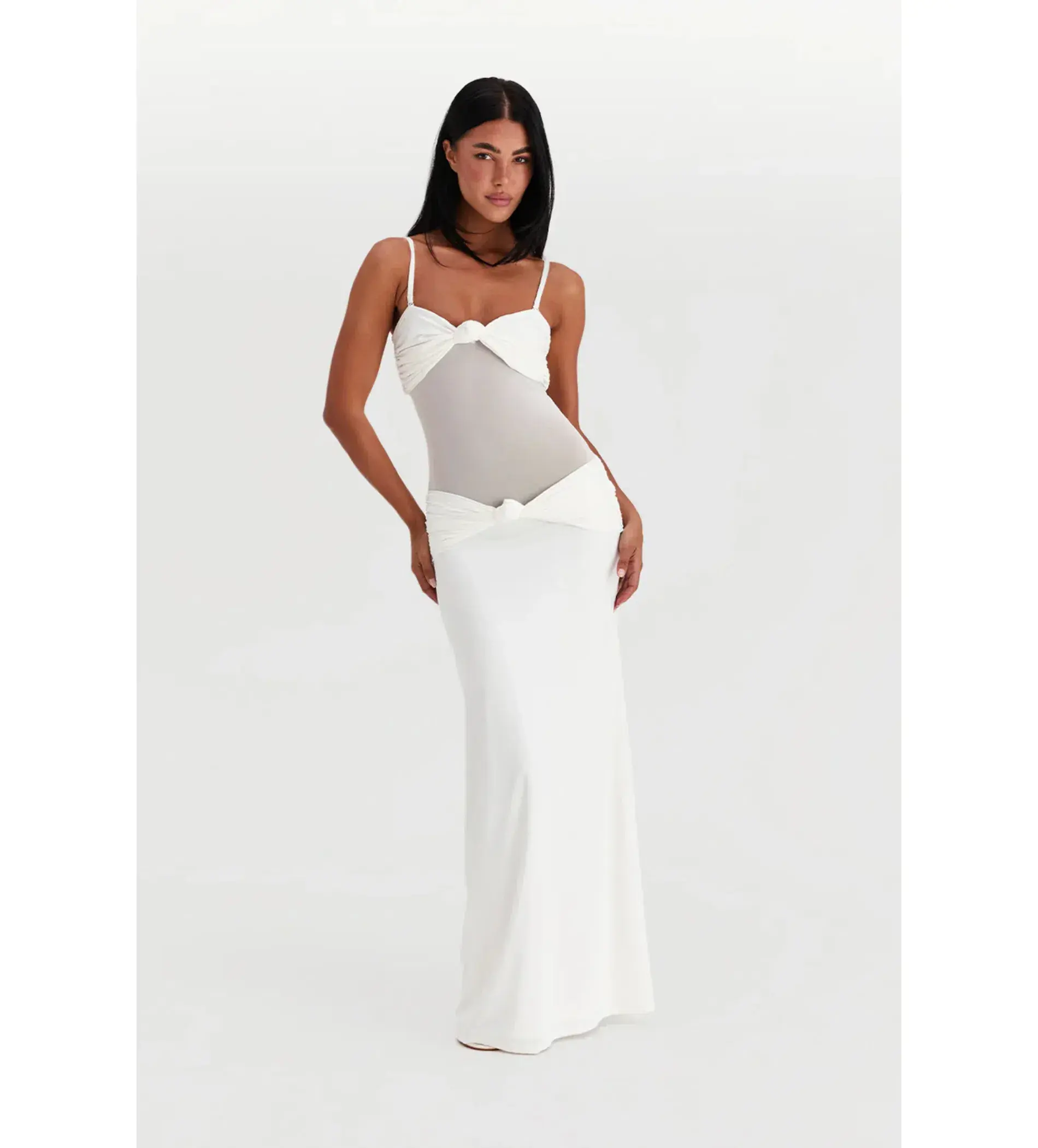 Sasha Therese Amara Maxi Dress In White Size S/AU 8 - Image 1