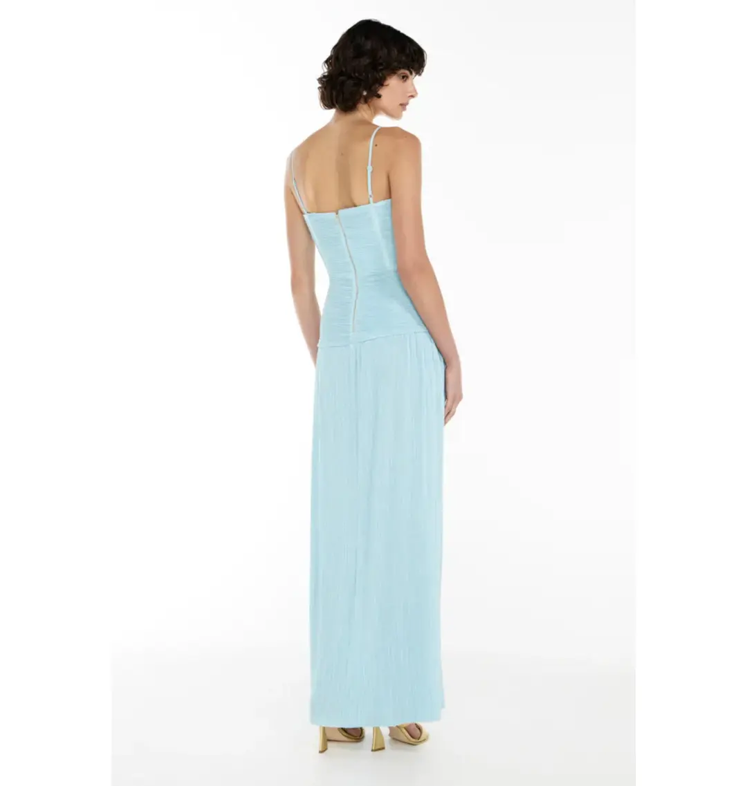 Manning Cartell Double Time Pleat Dress Acqua Spritz Size AU 4 for rent on The Volte - main image