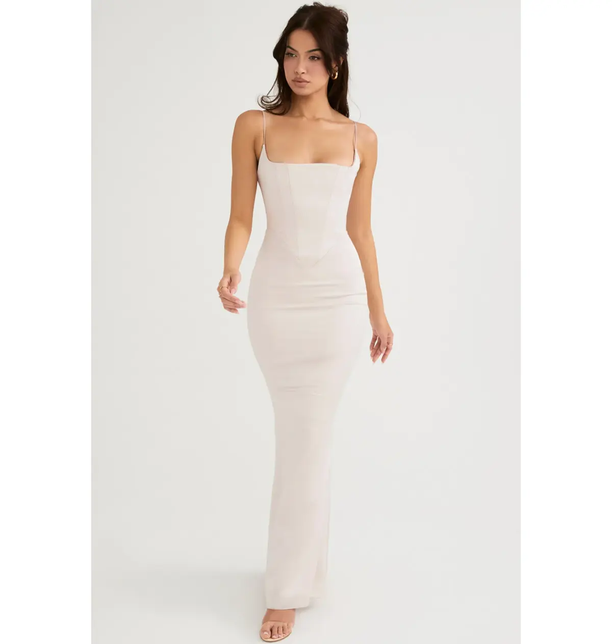 House Of CB Olivette Satin Corset Maxi Dress Crystal Size 8/S - Image 1