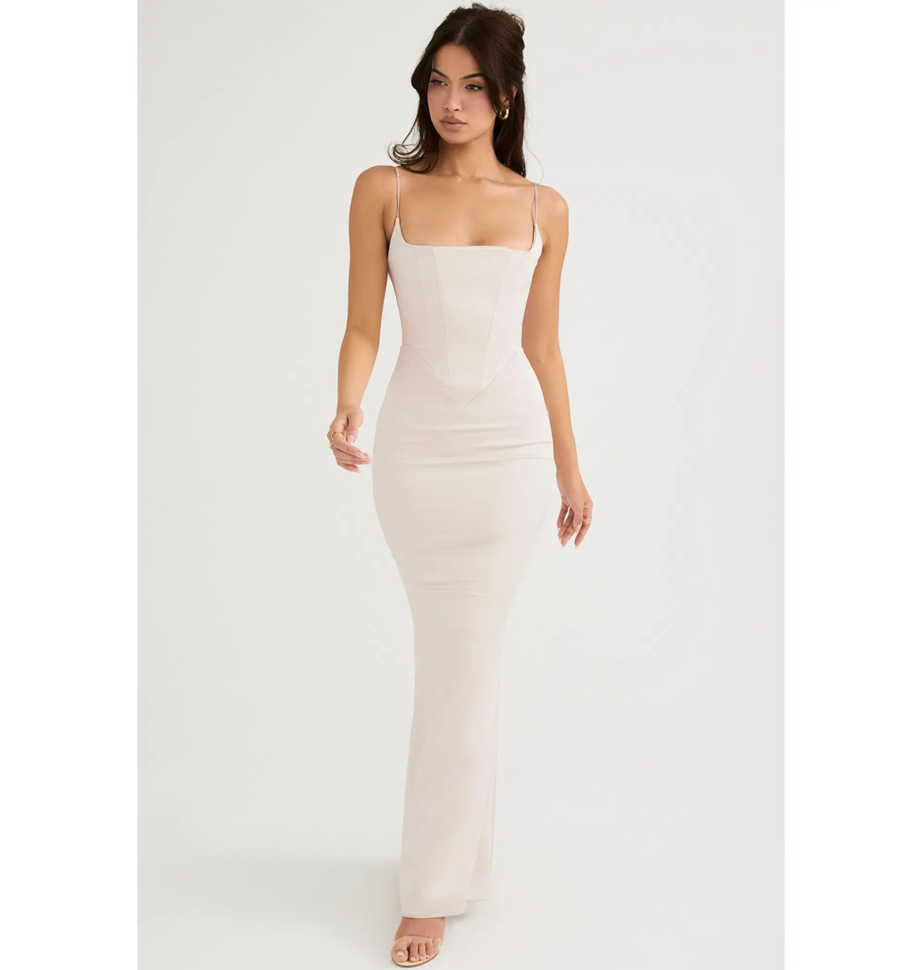 House Of CB Olivette Satin Corset Maxi Dress Crystal Size 8/S - Image 1