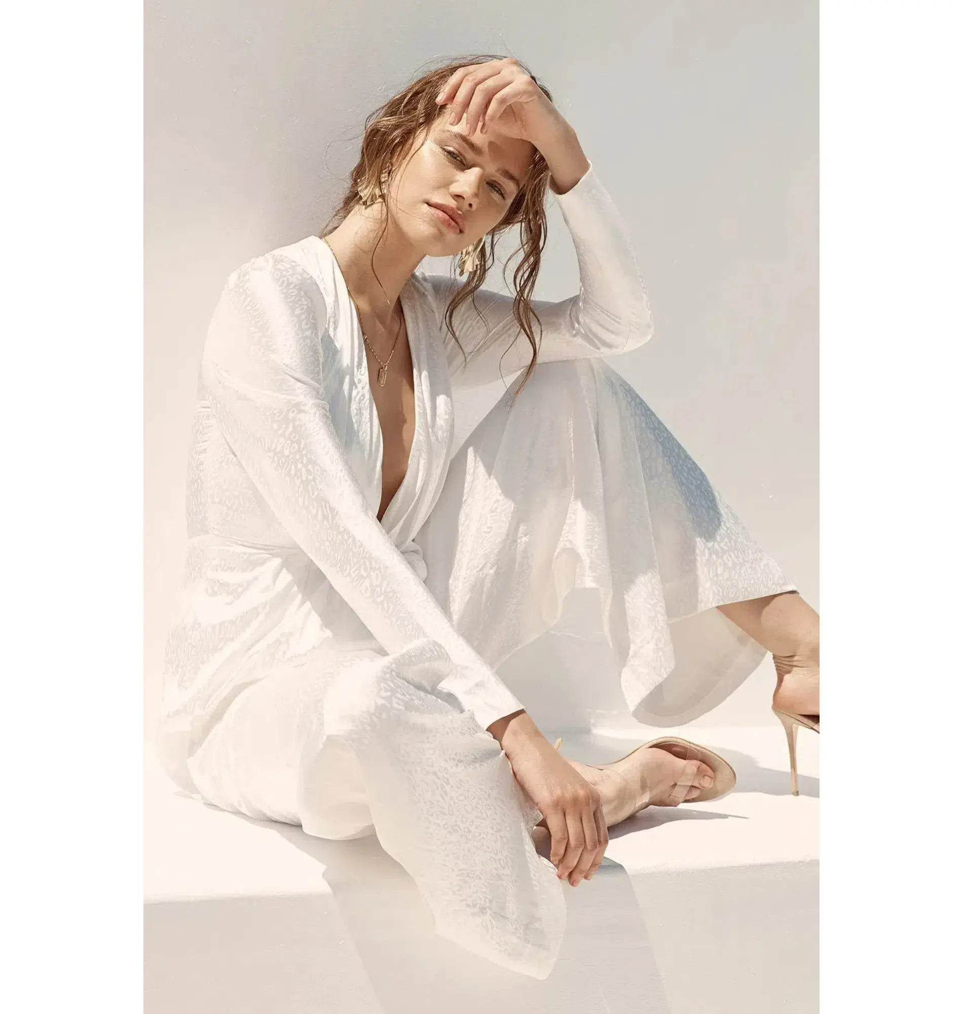House of CB Rene Jumpsuit in White Satin Size 6/XS - Image 6