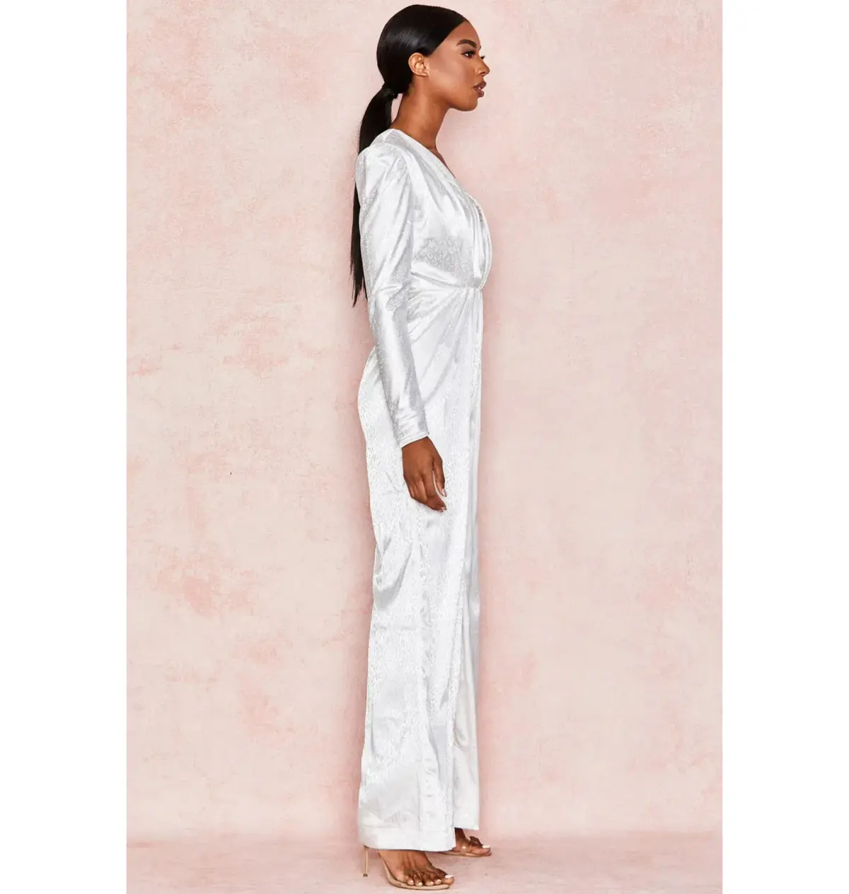 House of CB Rene Jumpsuit in White Satin Size 6/XS - Image 3