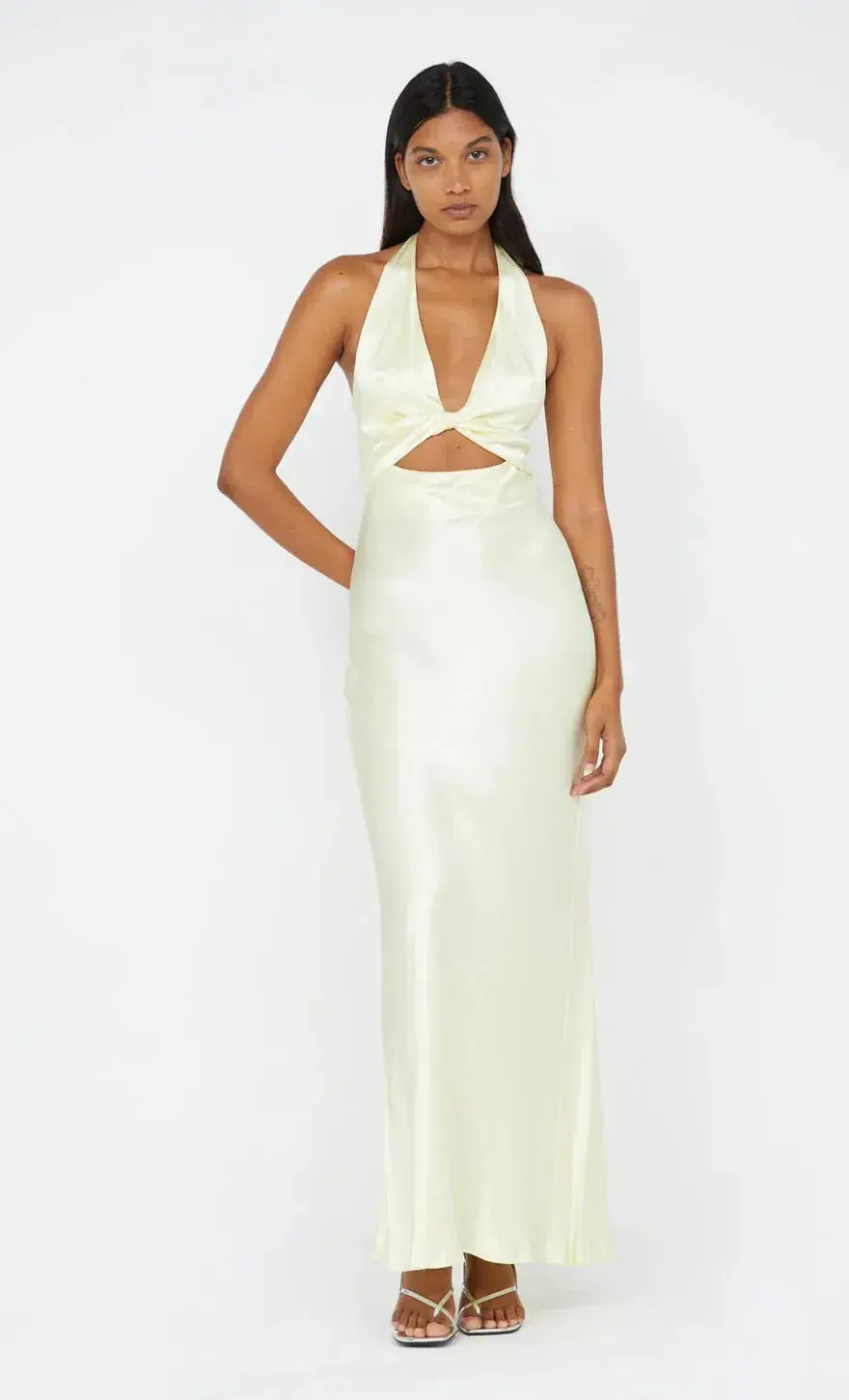 Bec and Bridge Sabia Twist Dress in Ice Yellow Size 8 - Image 3