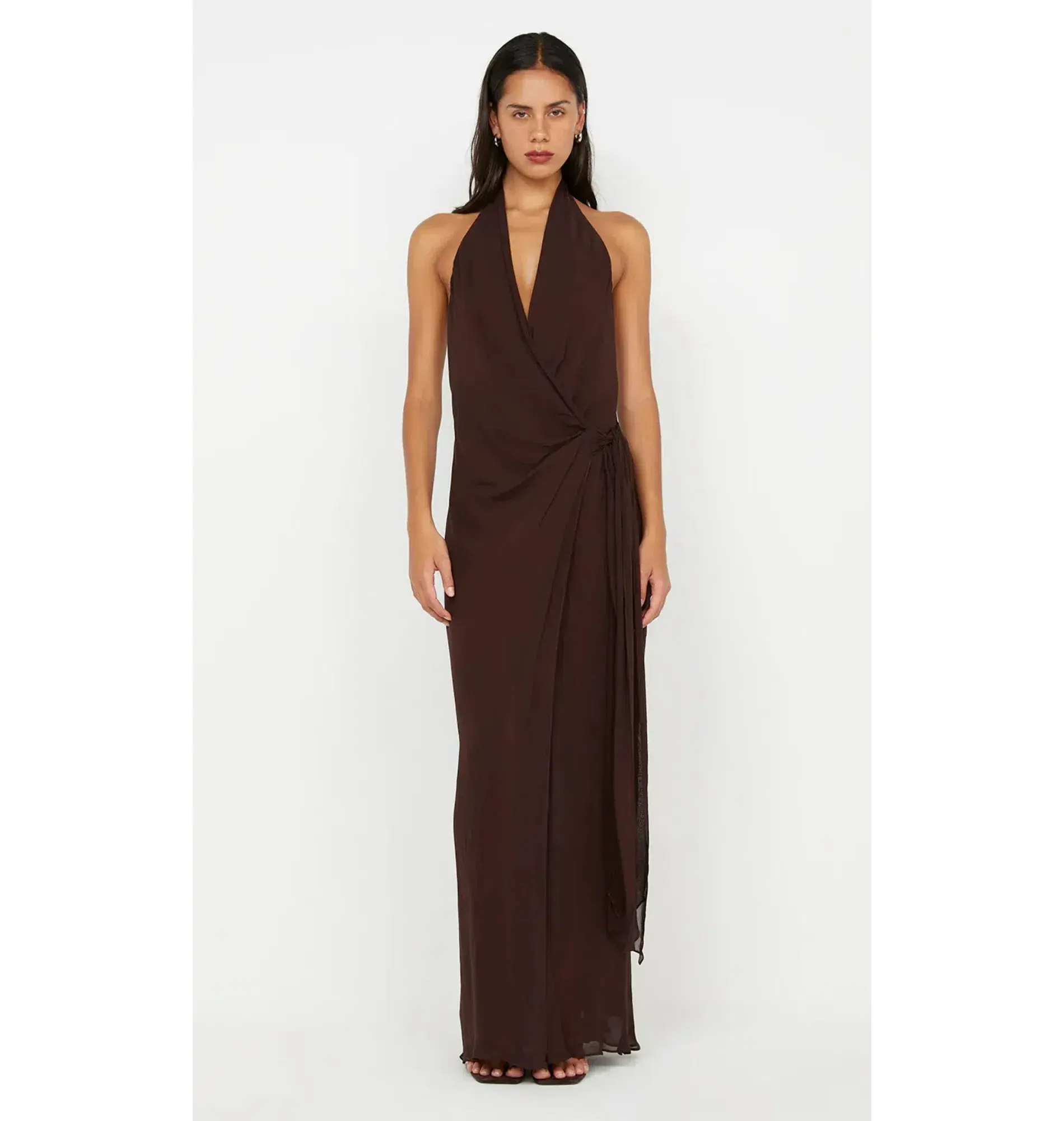 Bec & Bridge Soneva Maxi Dress Chocolate Size AU 8 - Image 1