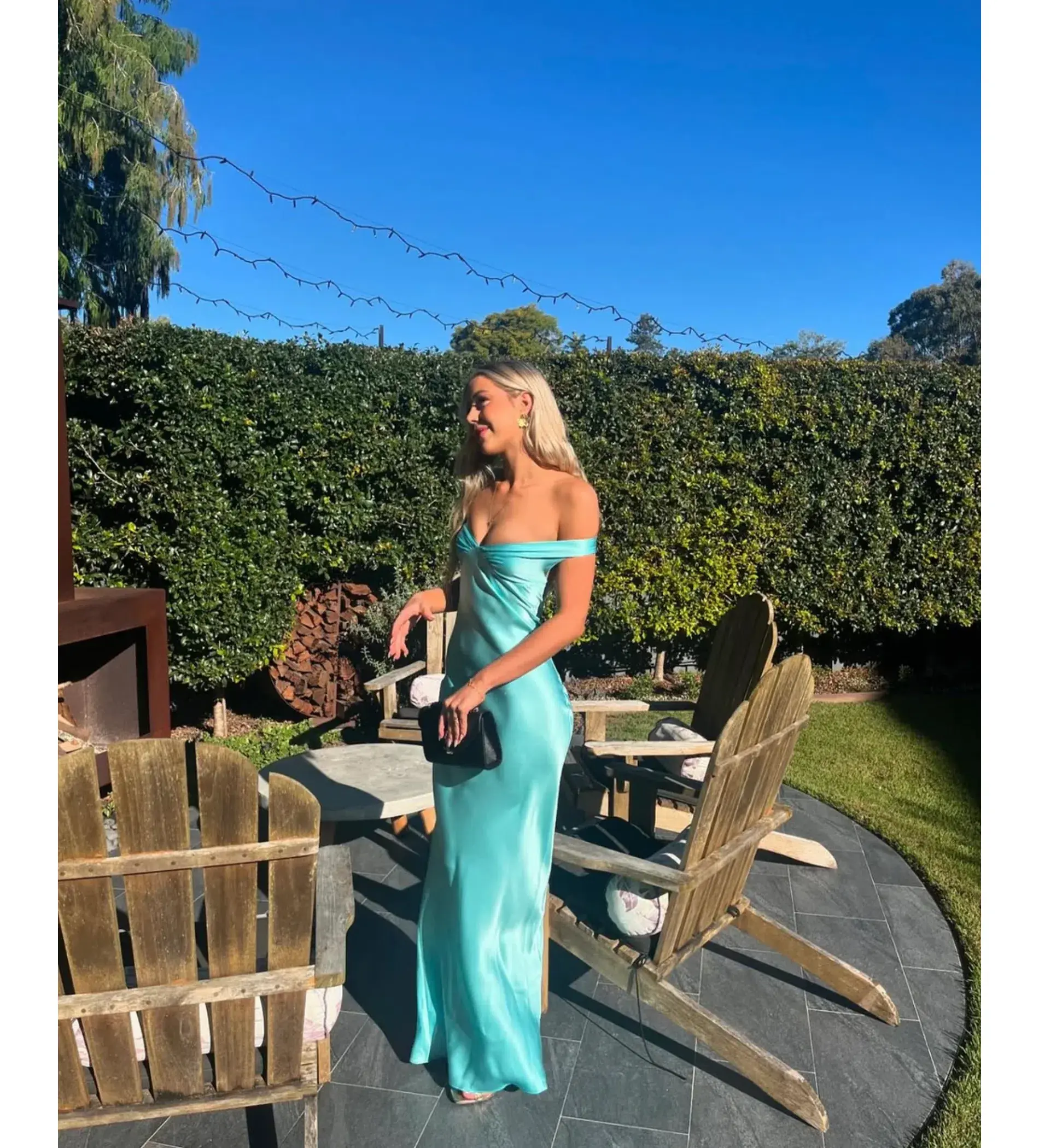 Natalie Rolt Bridget Gown in Turquoise Size 6 - Image 1