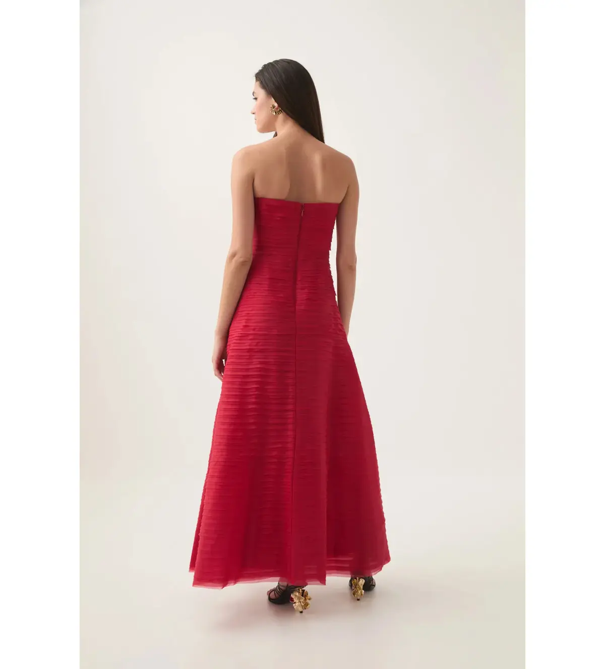 Aje Soundscape Maxi Dress in Scarlet Red Size 6 - Image 3
