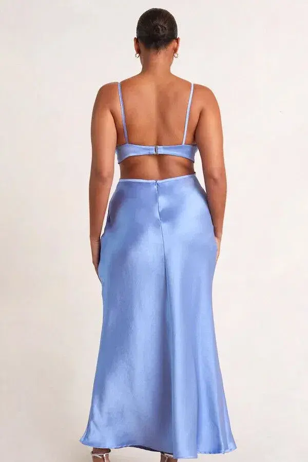 Bec & Bridge Veronique Maxi Dress Blue Size AU 6 - Image 3