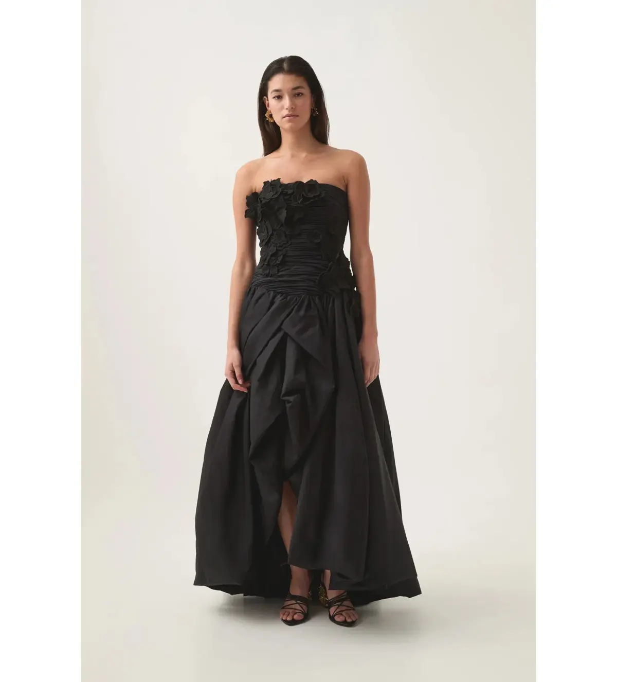 Aje Black Splendour Flower Gown in Black Size AU 6 - Image 1