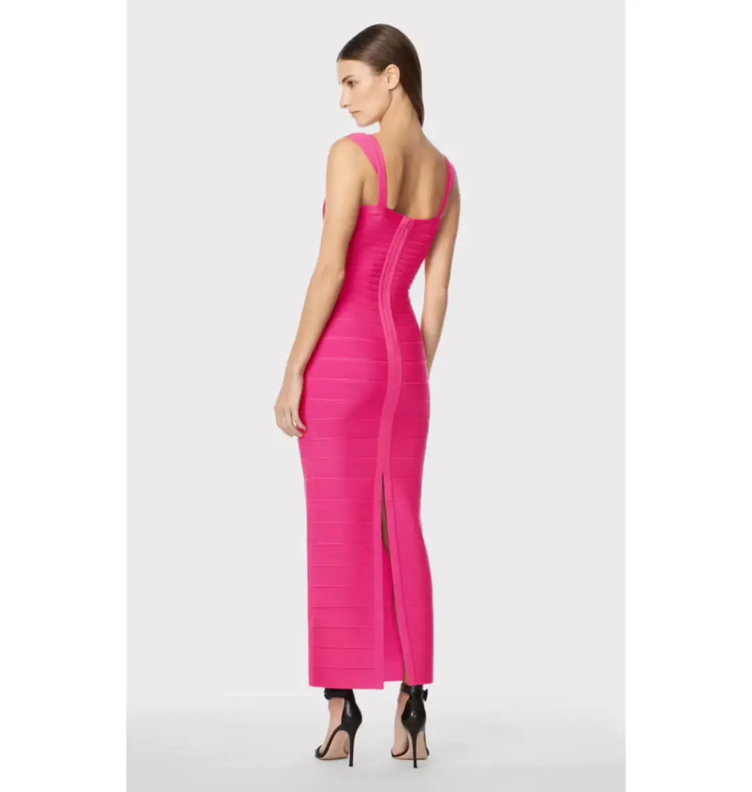 Herve Leger Sweetheart Gown Pink Size L / AU 12 for rent on The Volte - main image