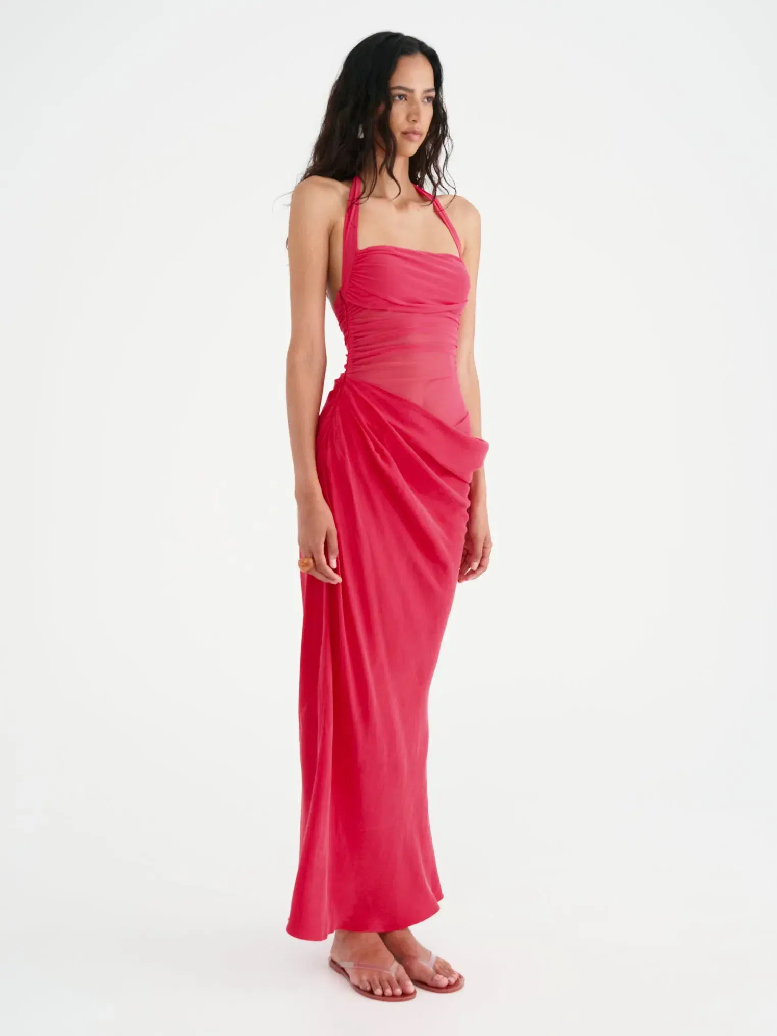 Benni Gina Halter Maxi Dress Watermelon Size  - Image 2