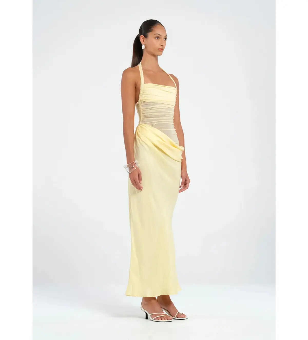 Benni Gina Halter Maxi Dress Butter Size 6 - Image 2