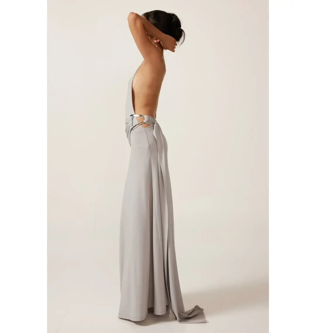 Ance Gria Gaia Gown Silver Blue Size XS / AU 6 for rent on The Volte - main image
