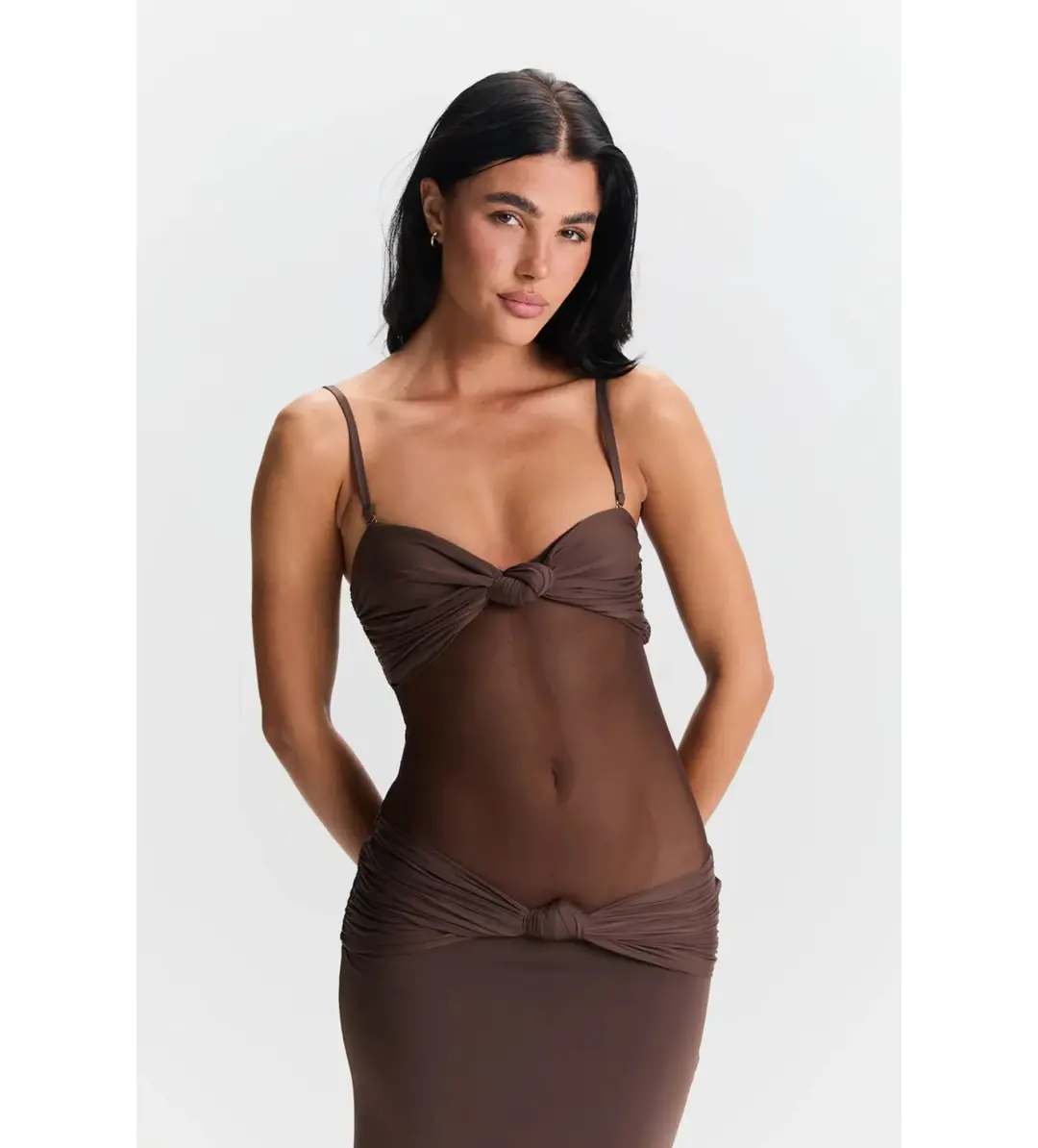 Sasha Therese Amara Maxi Dress Brown Size S/AU 8 for rent on The Volte - main image