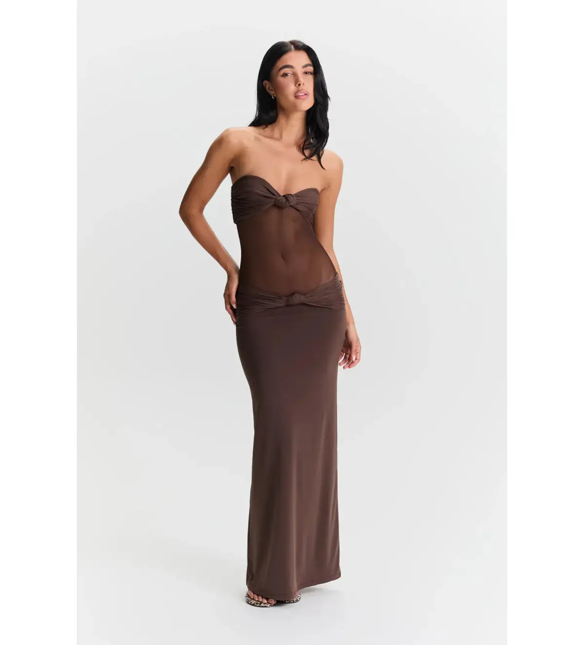 Sasha Therese Amara Maxi Dress Brown Size M/AU 10 - Image 1