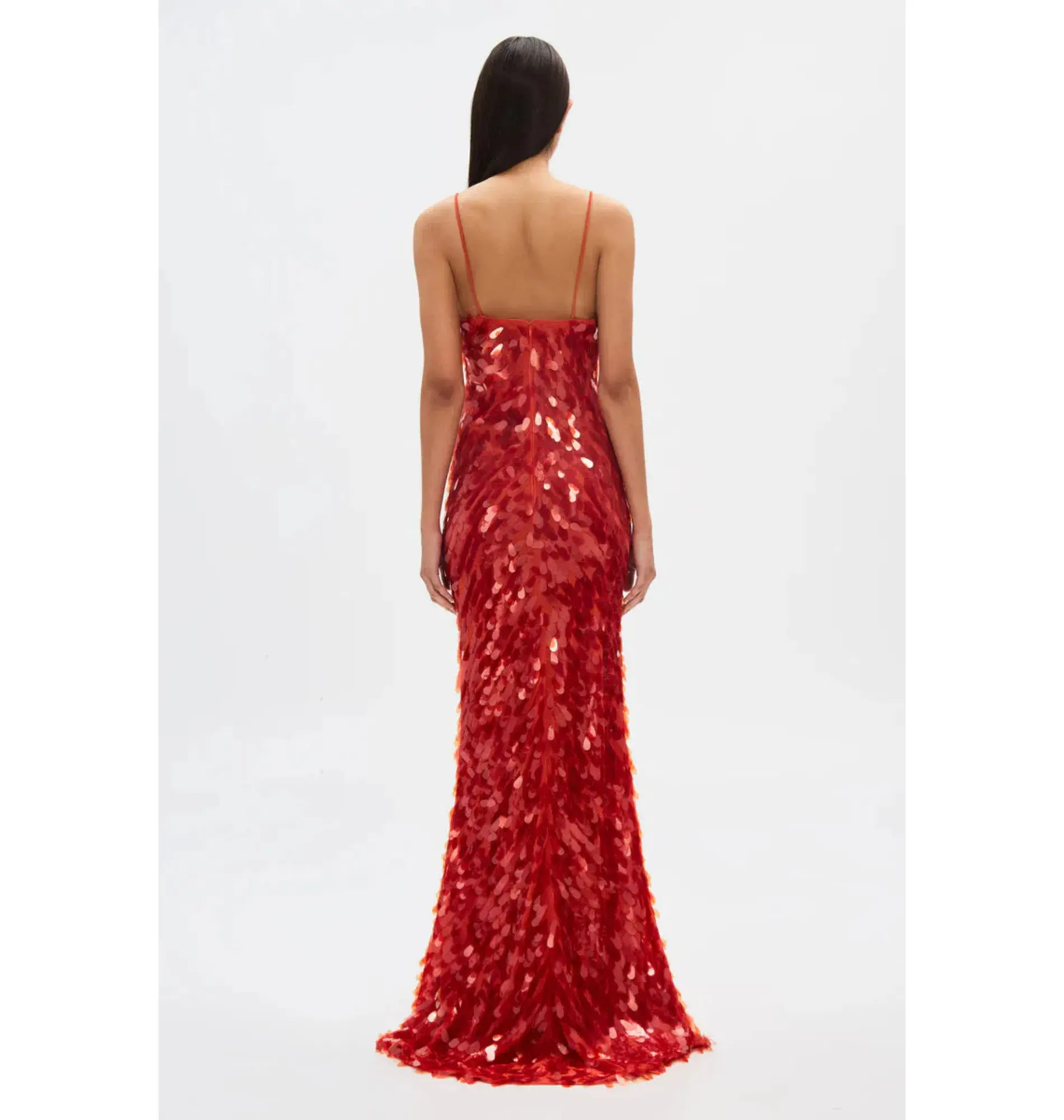Misha Sapphire Sequin Maxi Dress Red Size 10/M - Image 2